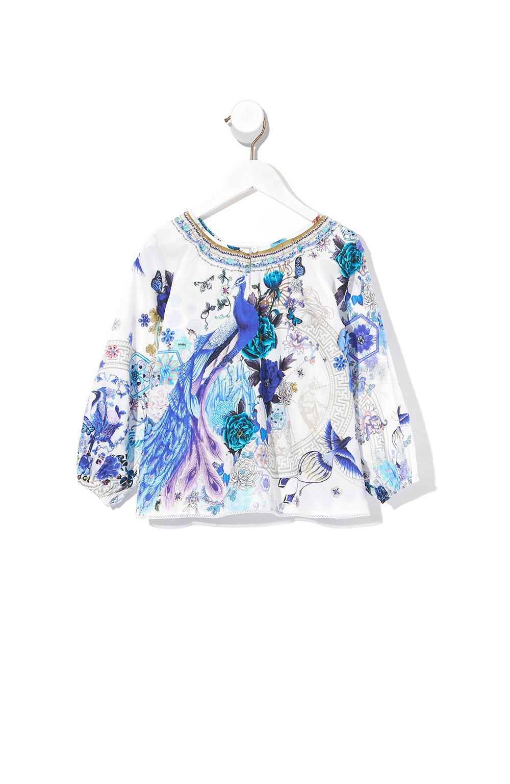 KIDS RELAXED FIT BLOUSE WHITE SIDE OF THE MOON