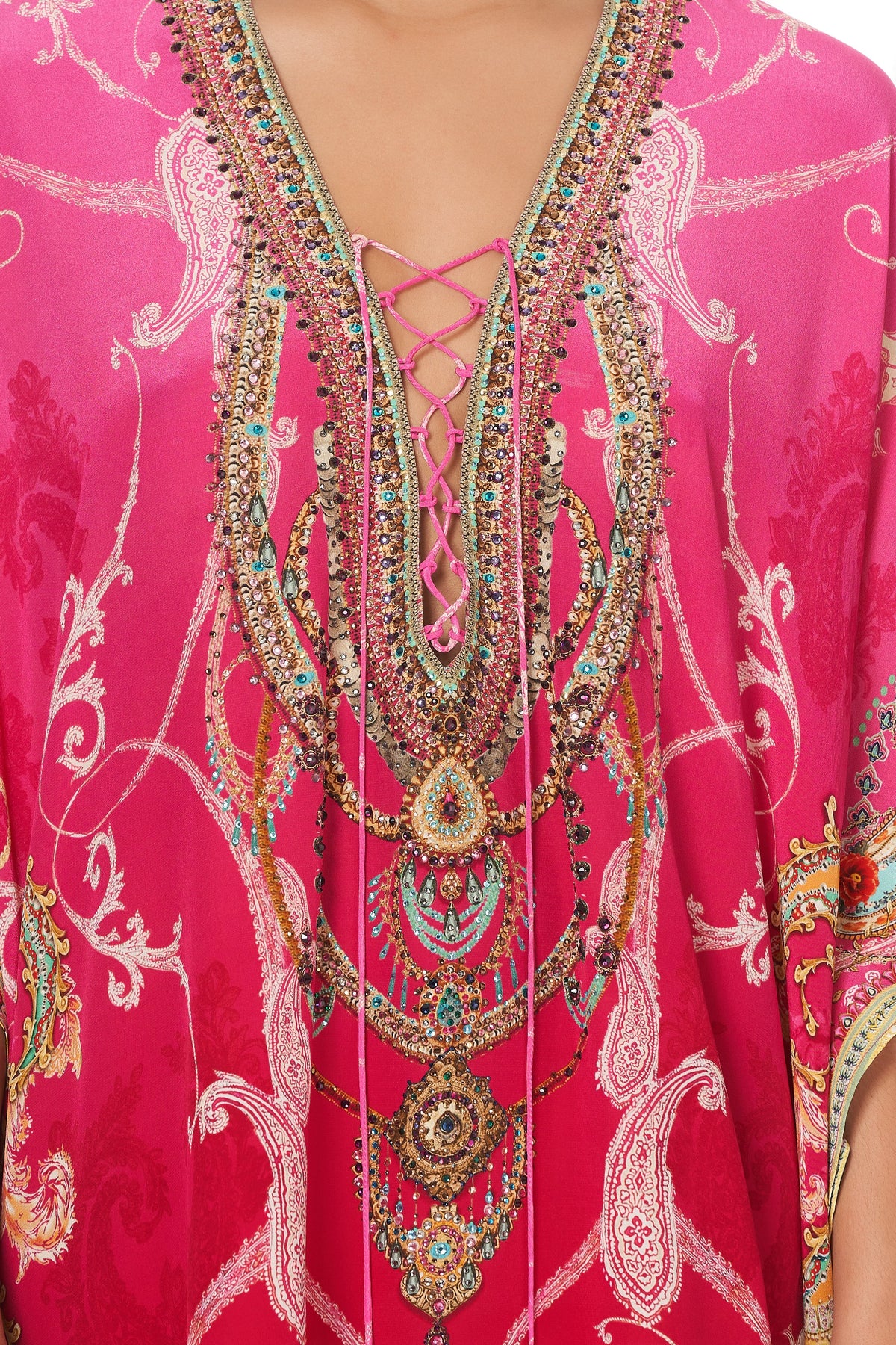 SHORT LACE UP KAFTAN RAINBOW RHYTHM