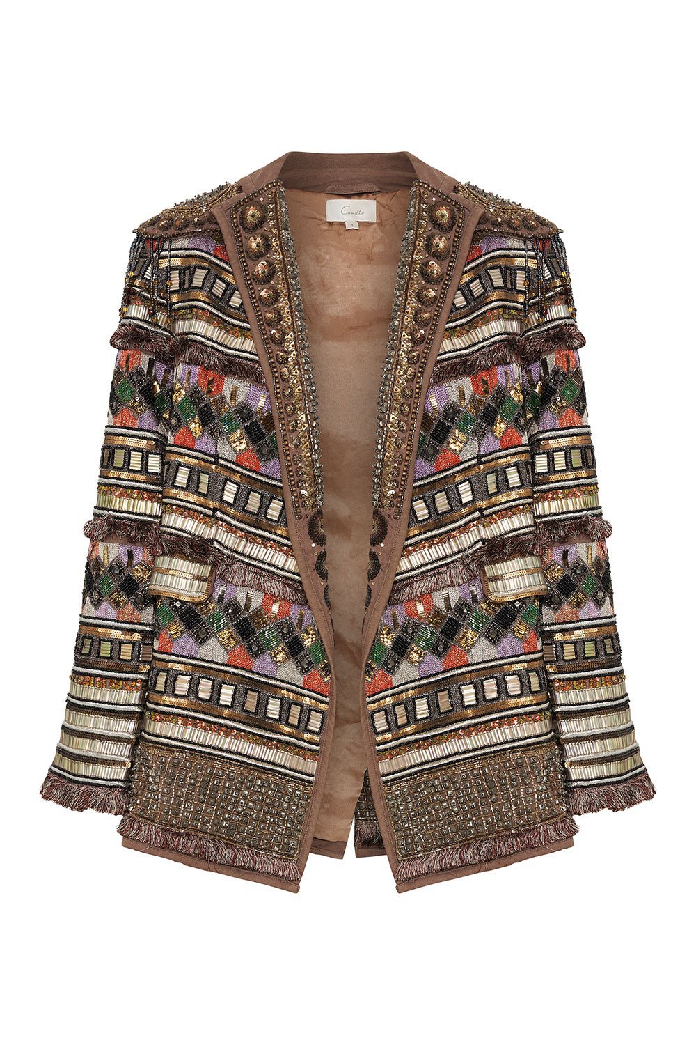 EMBELLISHED JACKET BRONZE
