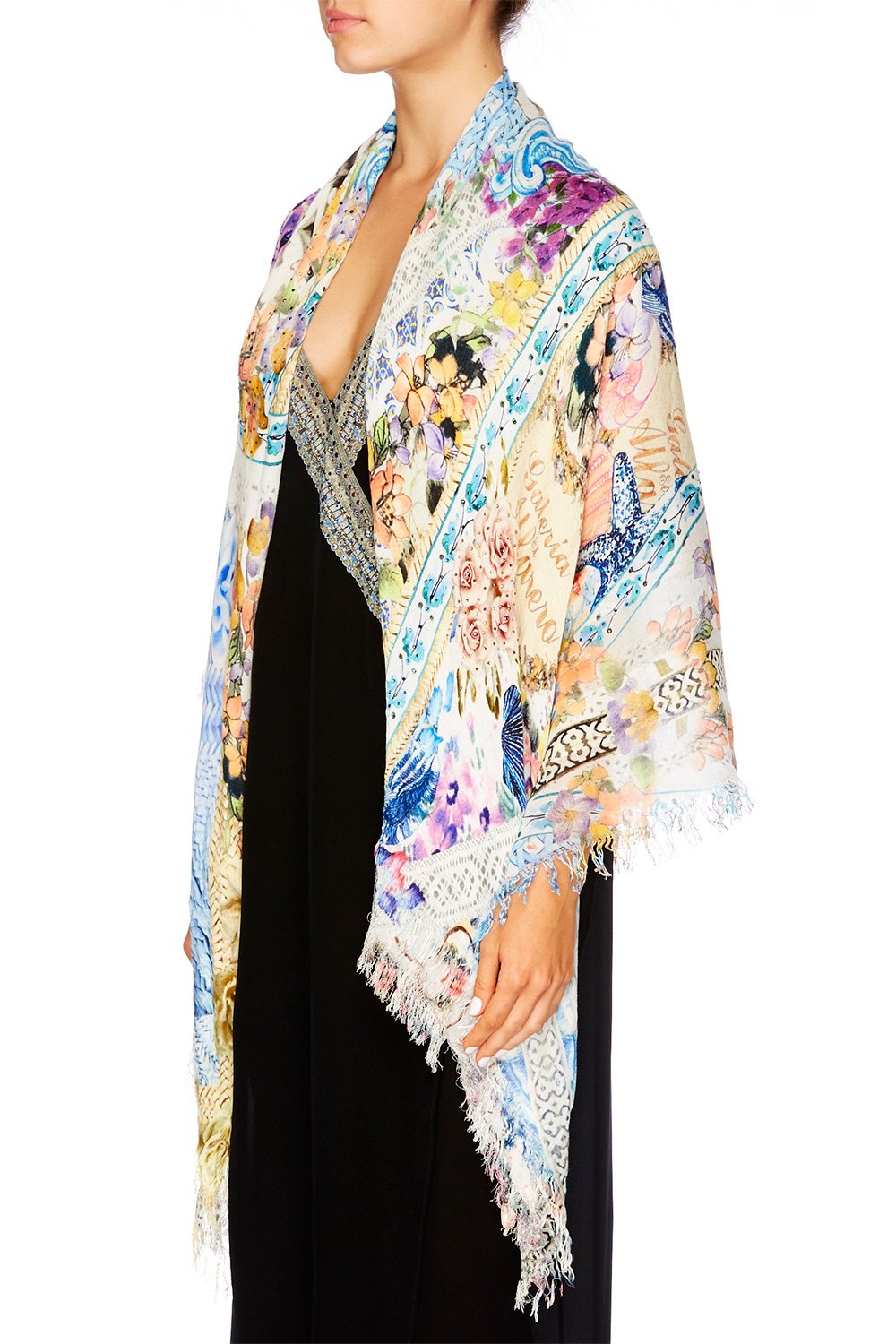 GIRL NEXT DOOR SQUARE RAW EDGE SCARF