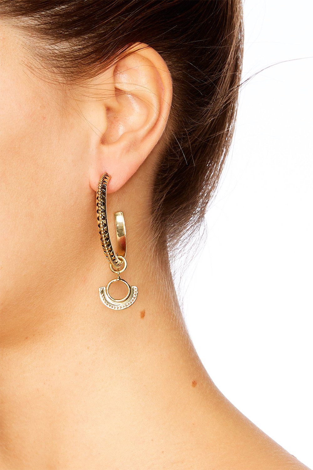 GOLD BRASS SMALL HOOP EARRINGS