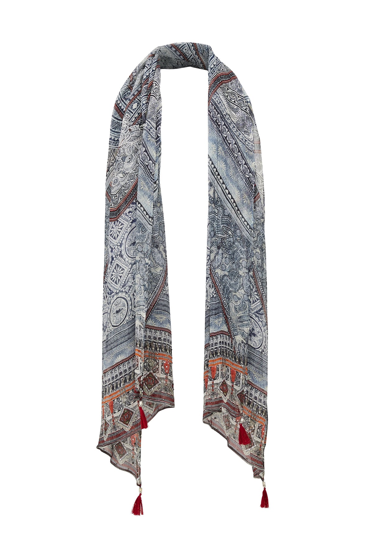 ANTIQUE BATIK LONG SCARF