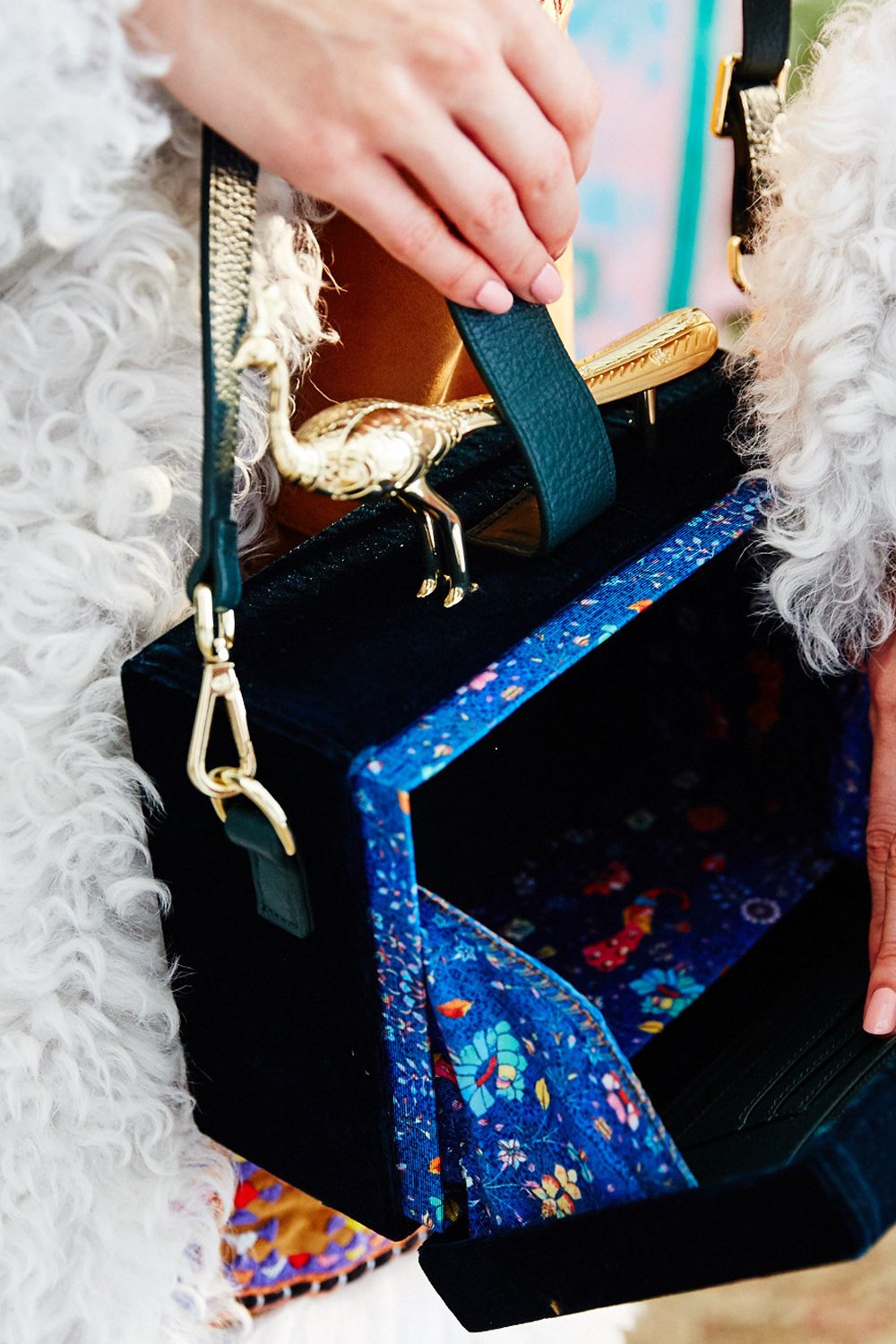 KINDNESS KALEIDOSCOPE PEACOCK BOX BAG