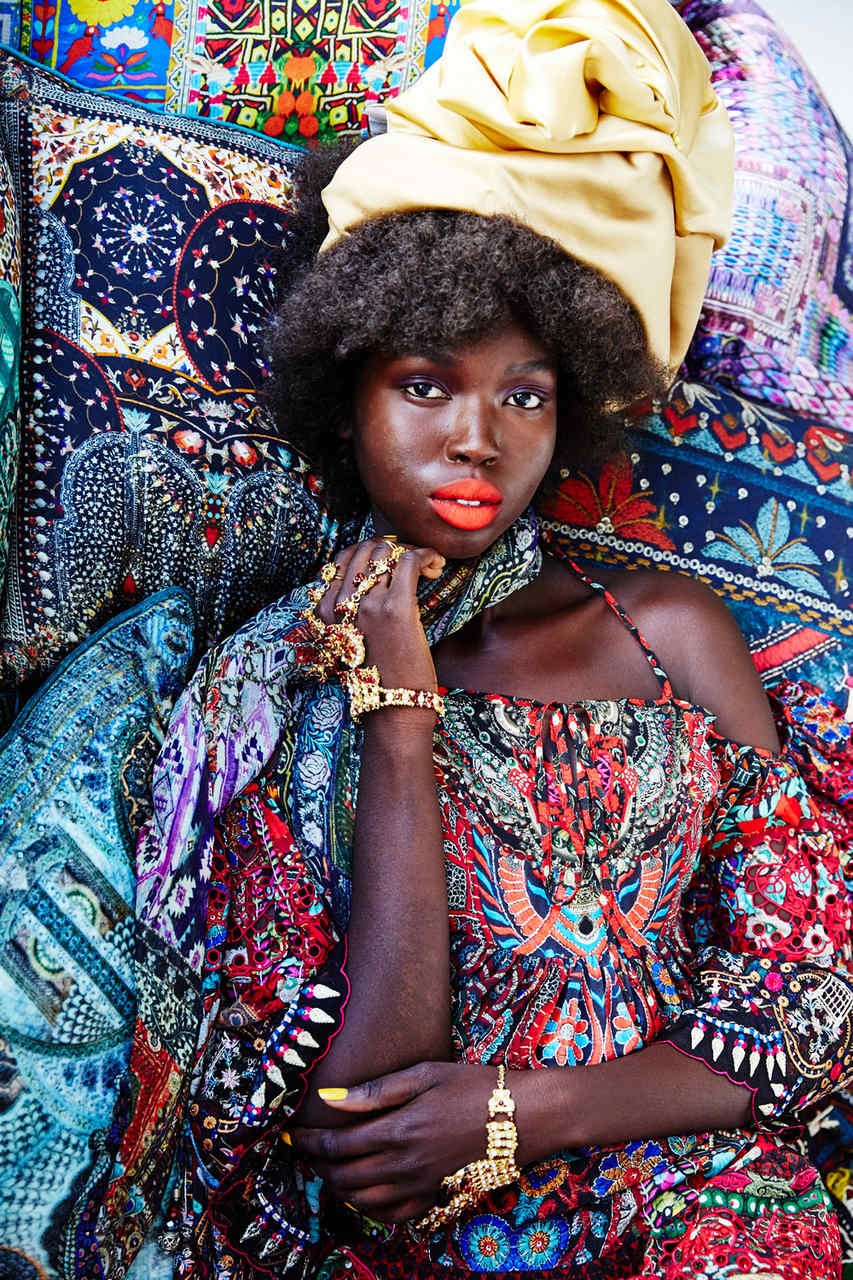 QUEEN ALIKA DROP SHOULDER TOP W INSERTS