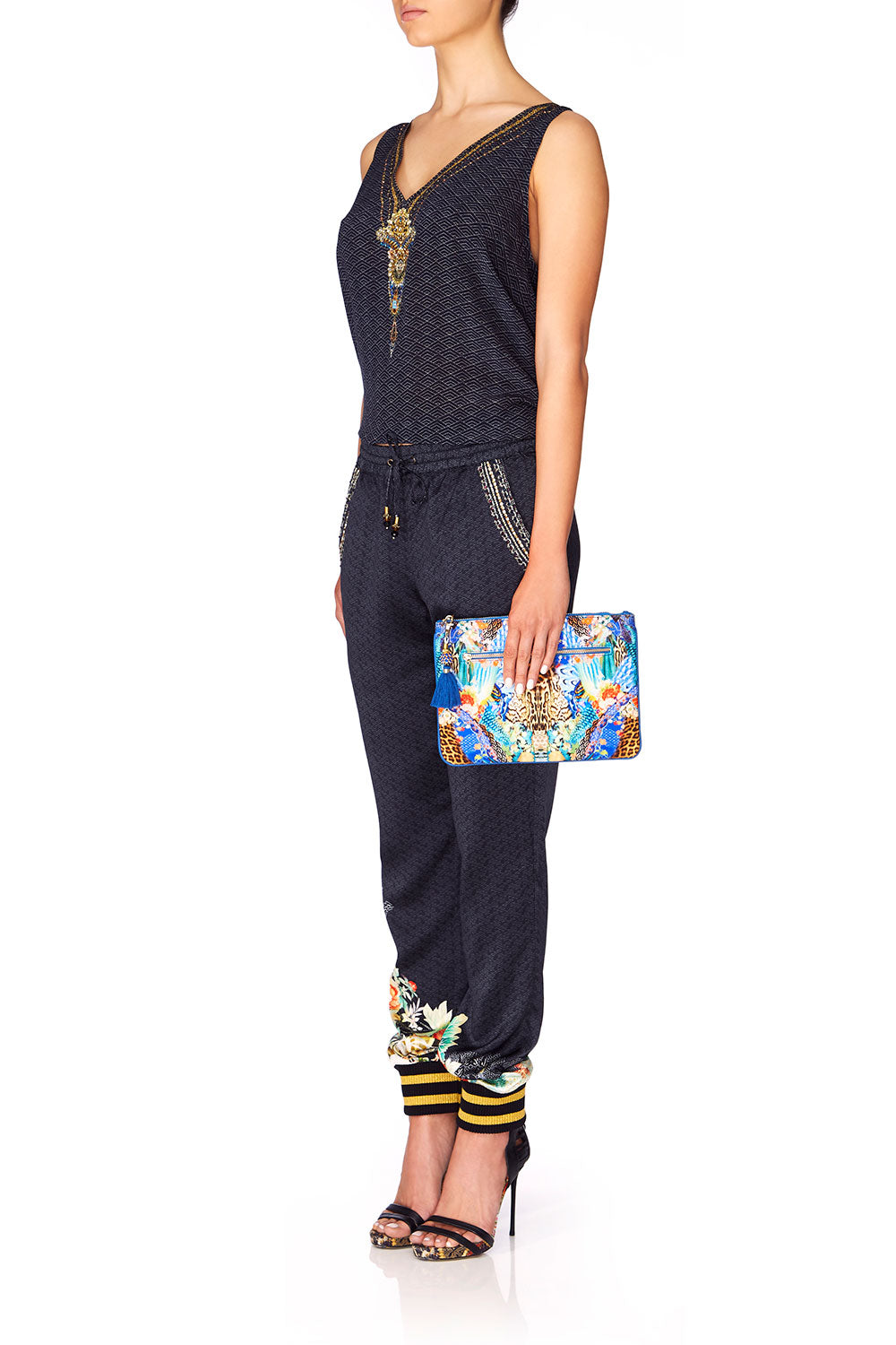 CAMILLA PACE COWGIRL SMALL CANVAS CLUTCH