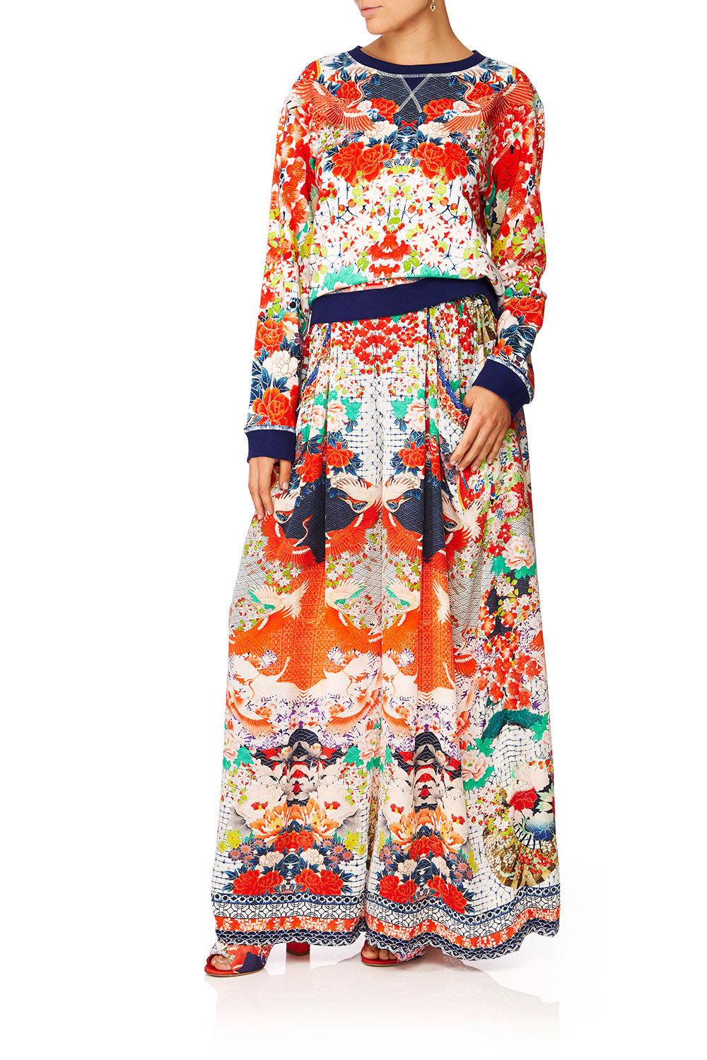 CAMILLA GEISHA GIRL WIDE LEG PANT W GATHERED POCKETS