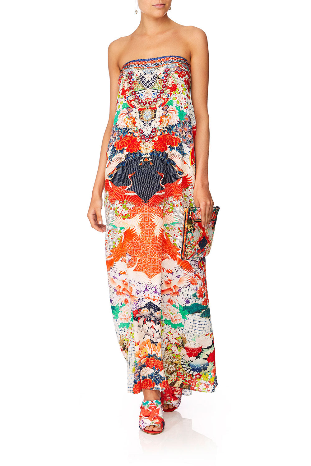 CAMILLA GEISHA GIRL ROUND NECK KAFTAN