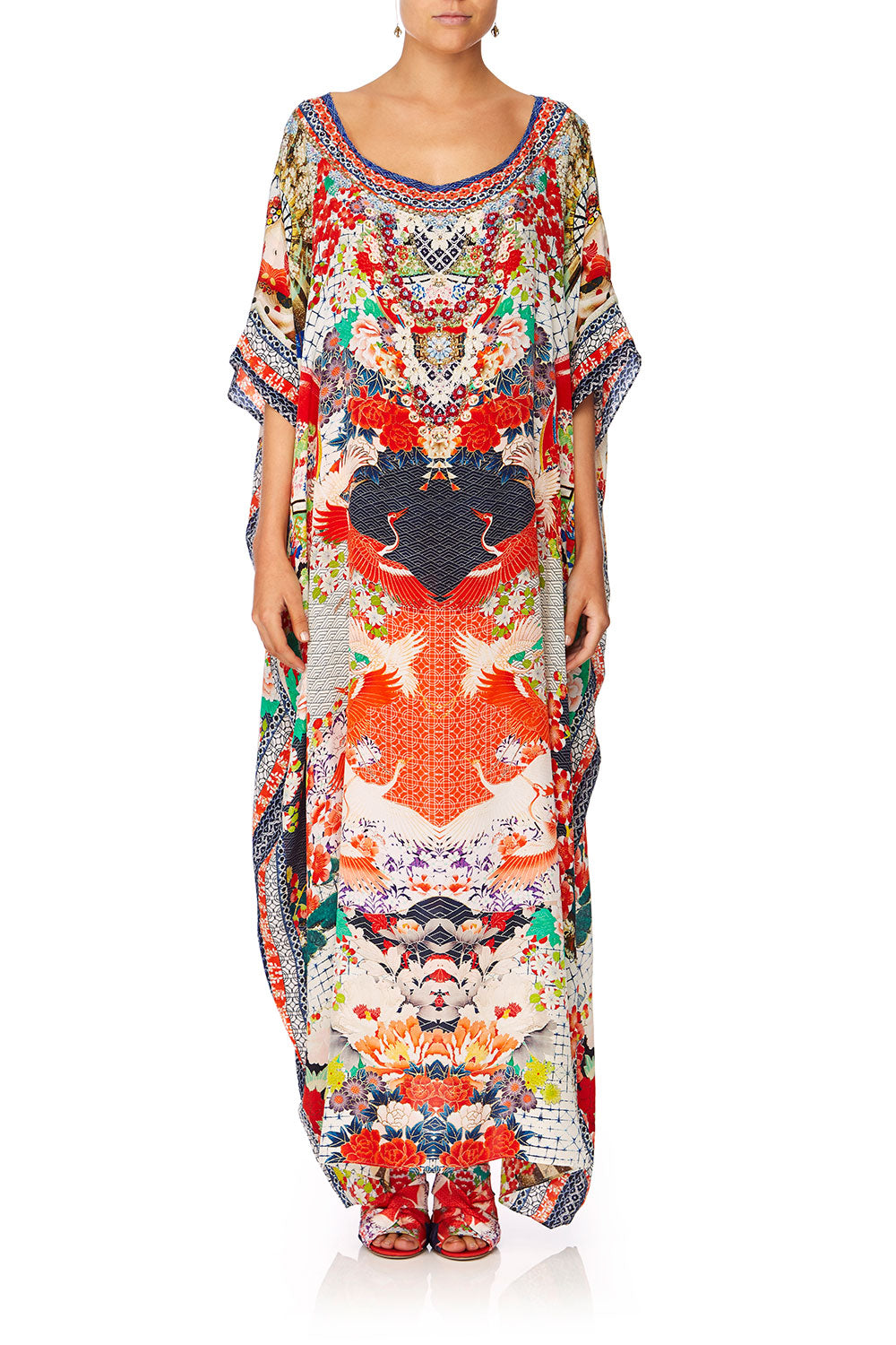 CAMILLA GEISHA GIRL ROUND NECK KAFTAN