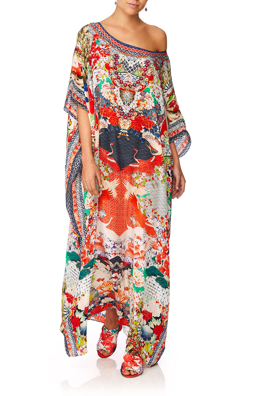 CAMILLA GEISHA GIRL ROUND NECK KAFTAN