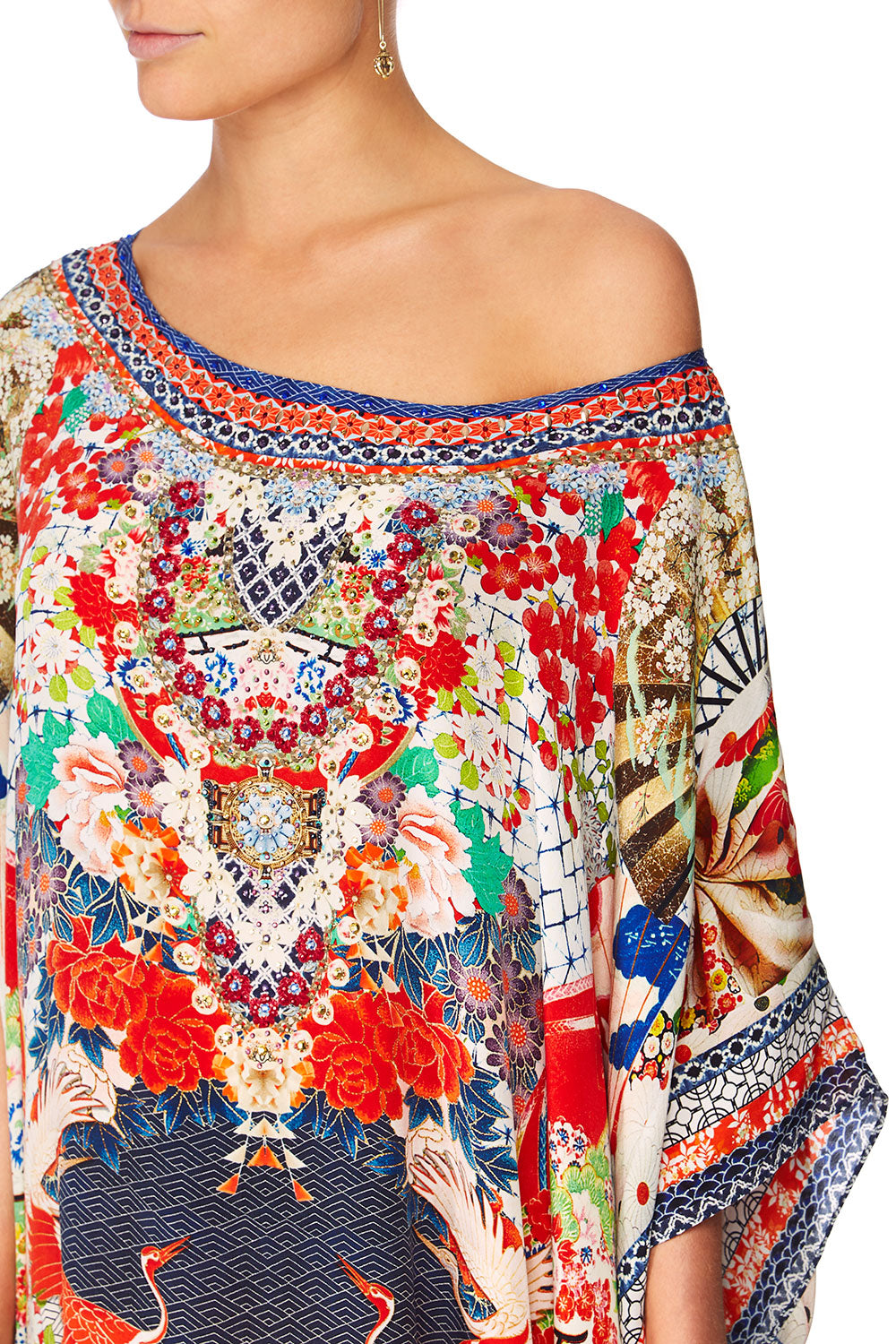 CAMILLA GEISHA GIRL ROUND NECK KAFTAN