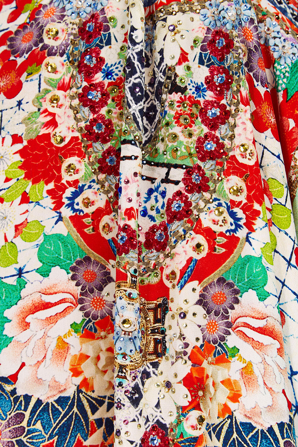 CAMILLA GEISHA GIRL ROUND NECK KAFTAN