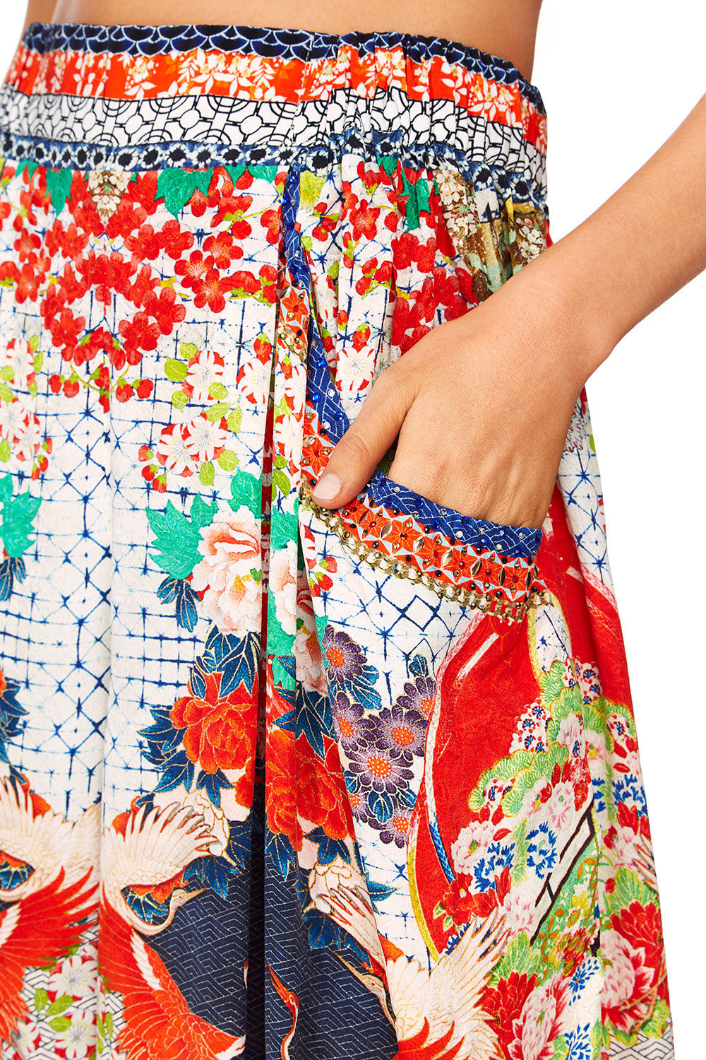 CAMILLA GEISHA GIRL WIDE LEG PANT W GATHERED POCKETS