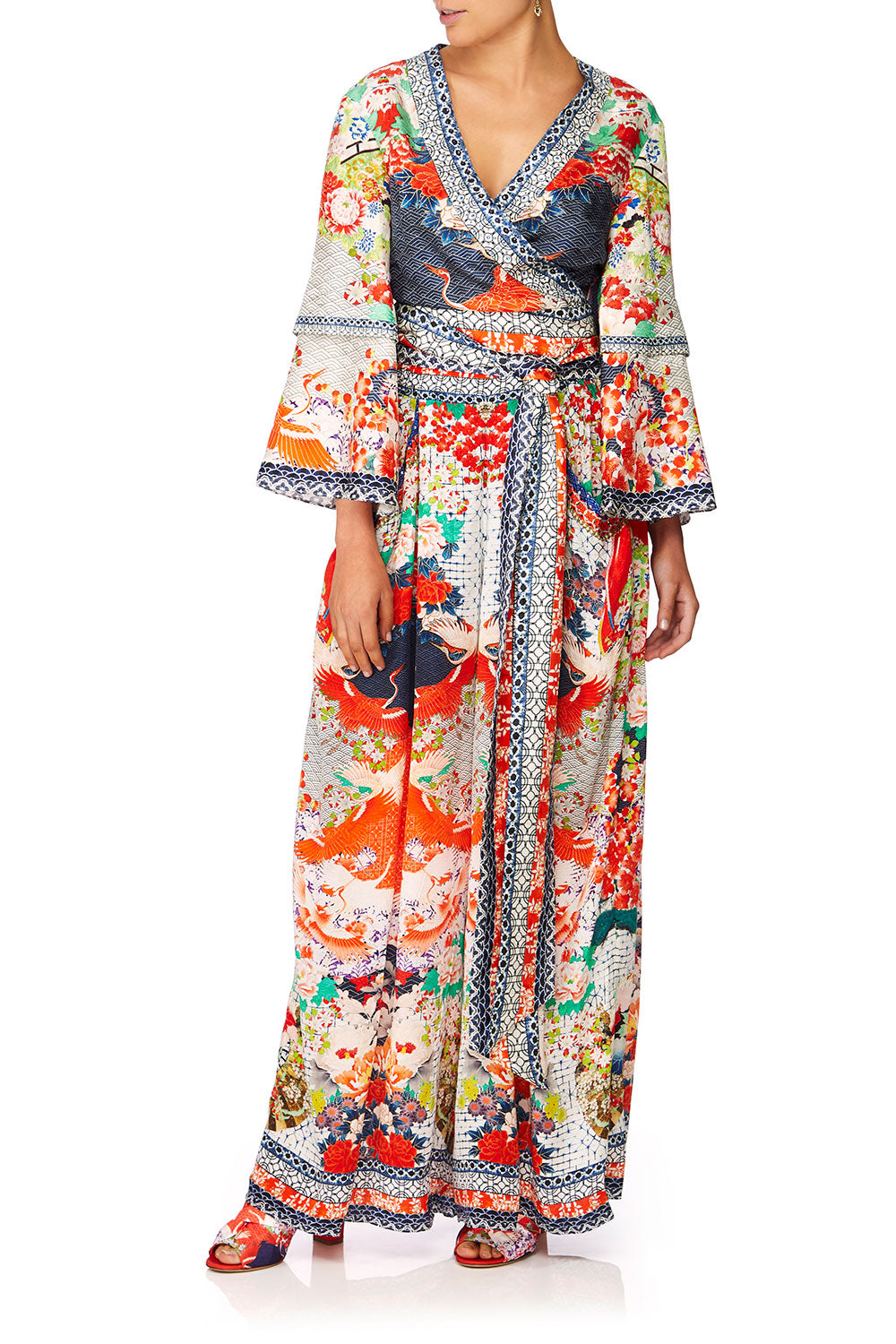 CAMILLA GEISHA GIRL WRAP FRONT TOP W LONG SLEEVE