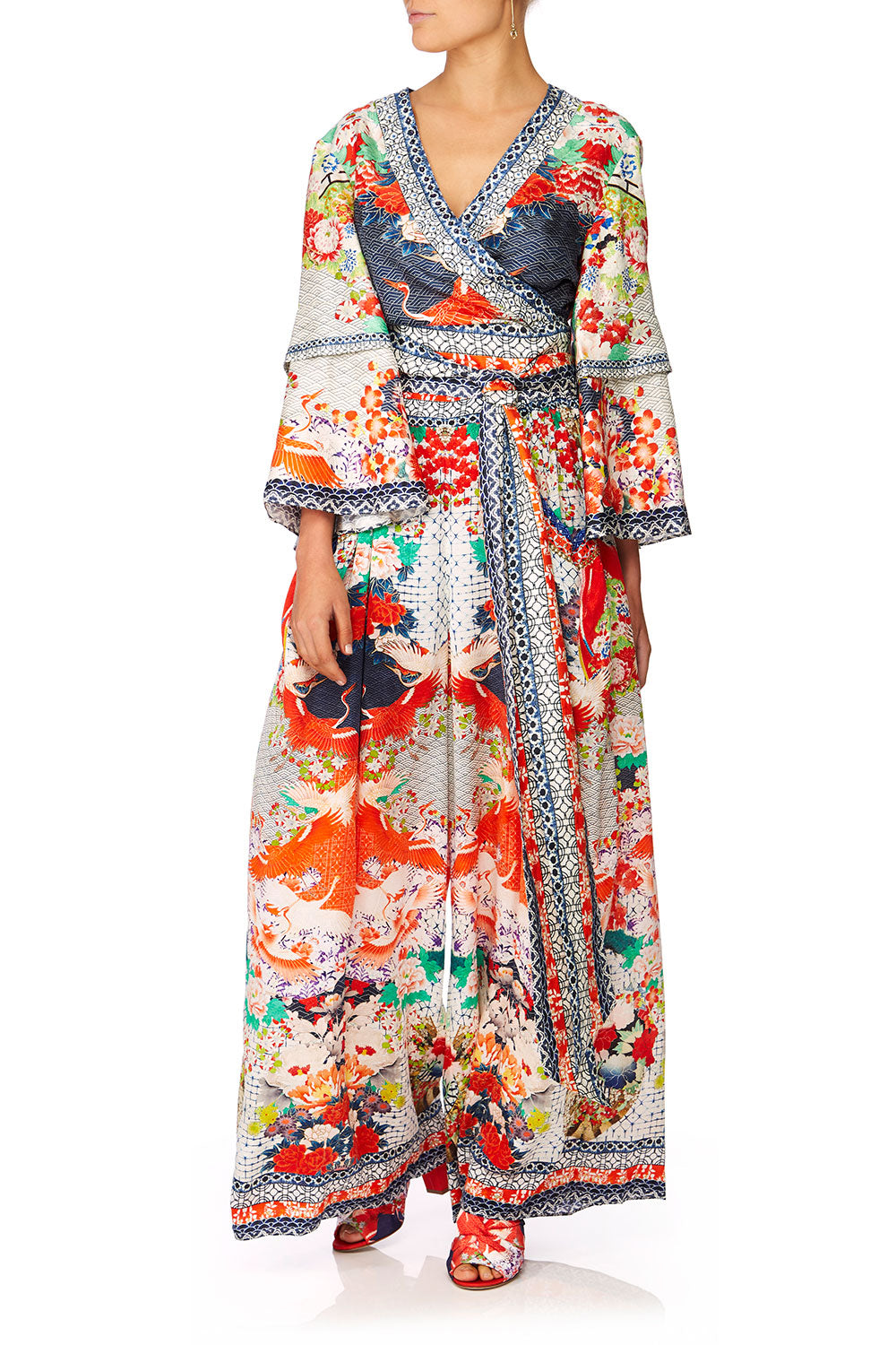 CAMILLA GEISHA GIRL WRAP FRONT TOP W LONG SLEEVE