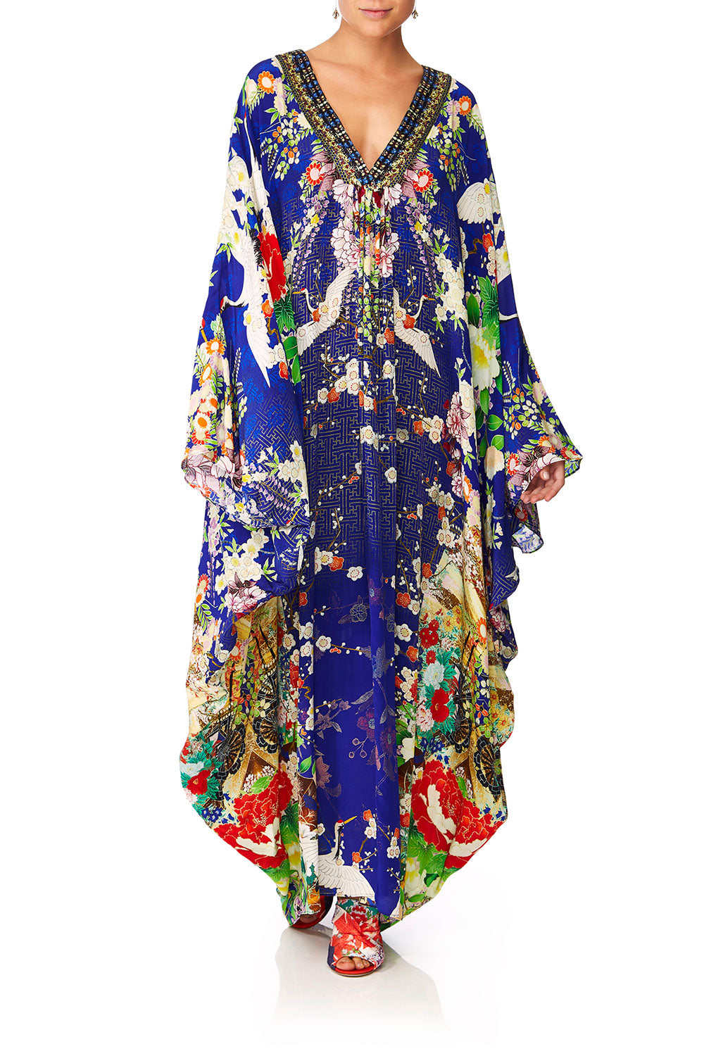 CAMILLA MAIKOS MIDNIGHT BLOUSON SLEEVE KAFTAN