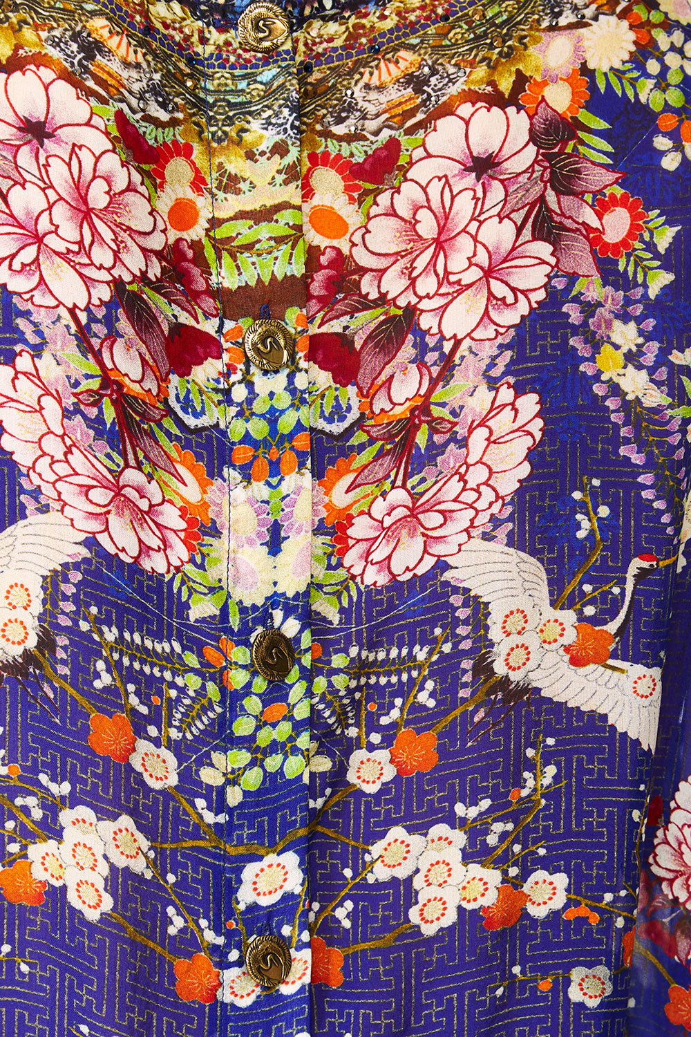 CAMILLA MAIKOS MIDNIGHT BUTTON BACK TOP