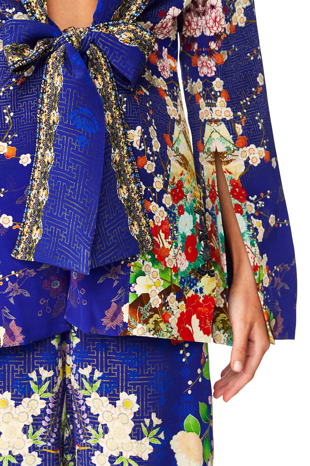 CAMILLA MAIKOS MIDNIGHT TIE DETAIL JACKET