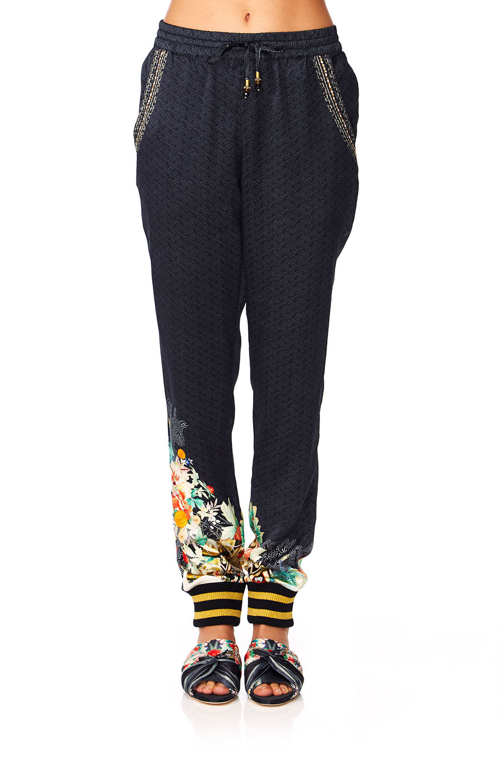 CAMILLA MIDNIGHT MOONCHILD DRAWSTRING PANT W RIBBINGCAMILLA MIDNIGHT MOONCHILD DRAWSTRING PANT W RIBBING