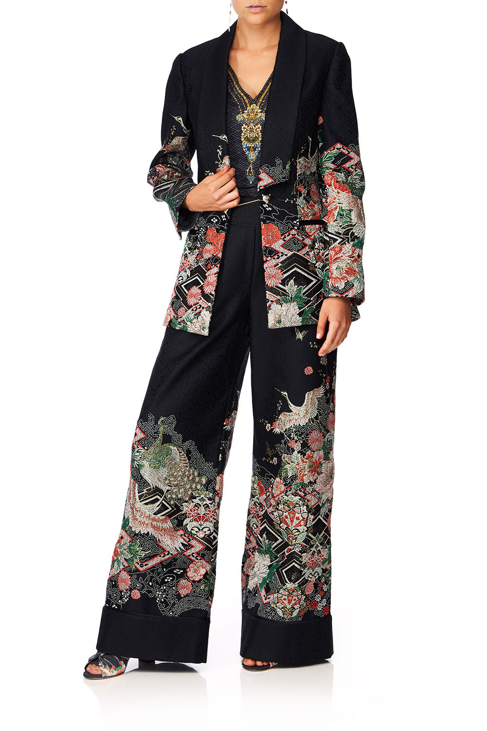 CAMILLA MIDNIGHT MOONCHILD JACQUARD TROUSERS