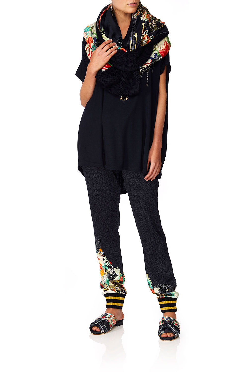 CAMILLA MIDNIGHT MOONCHILD DRAWSTRING PANT W RIBBING