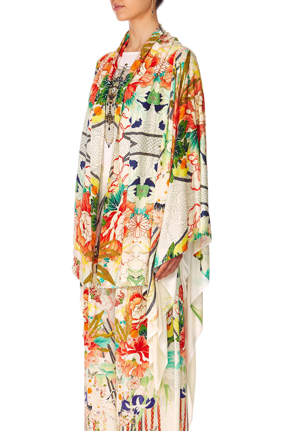 CAMILLA MS MAIKO CAPE W SILK SCARF