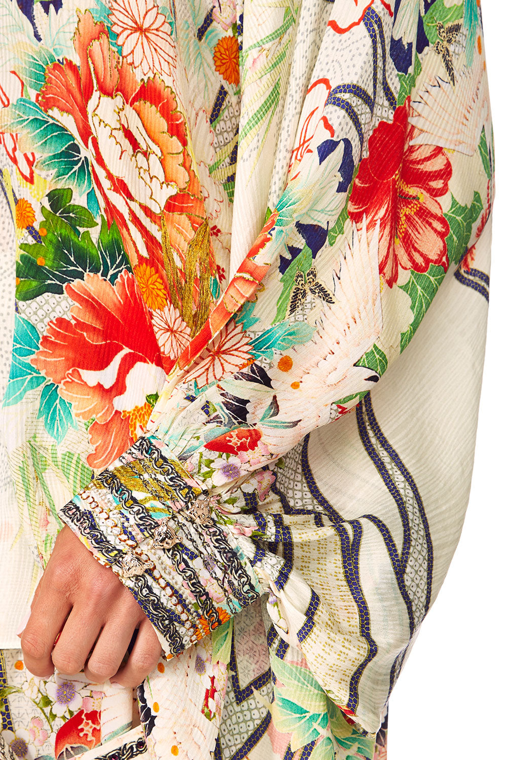 CAMILLA MS MAIKO RAGLAN SLEEVE BLOUSE WCUFF