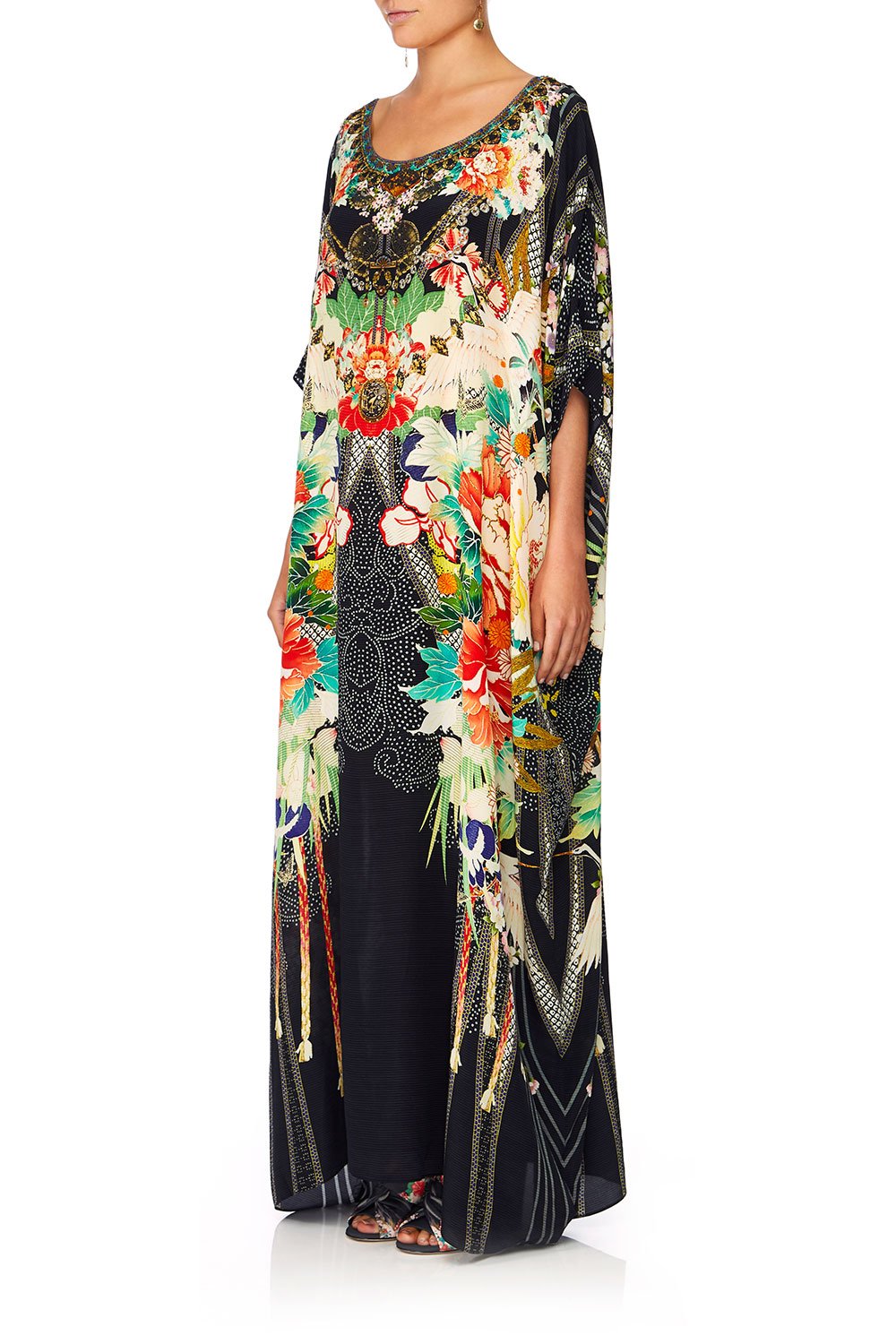 CAMILLA QUEEN OF KINGS ROUND NECK KAFTAN