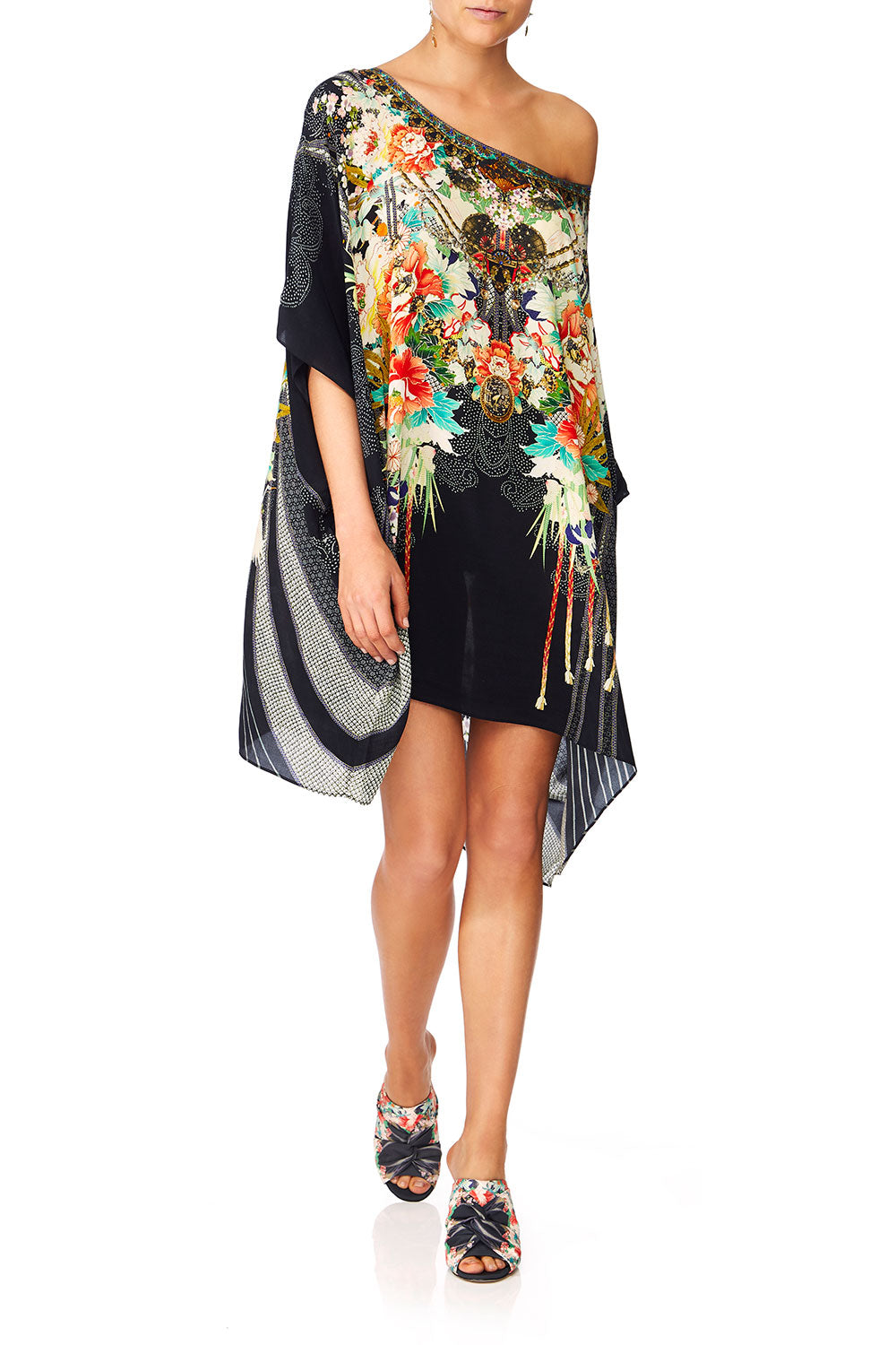 CAMILLA QUEEN OF KINGS SHORT ROUND NECK KAFTAN