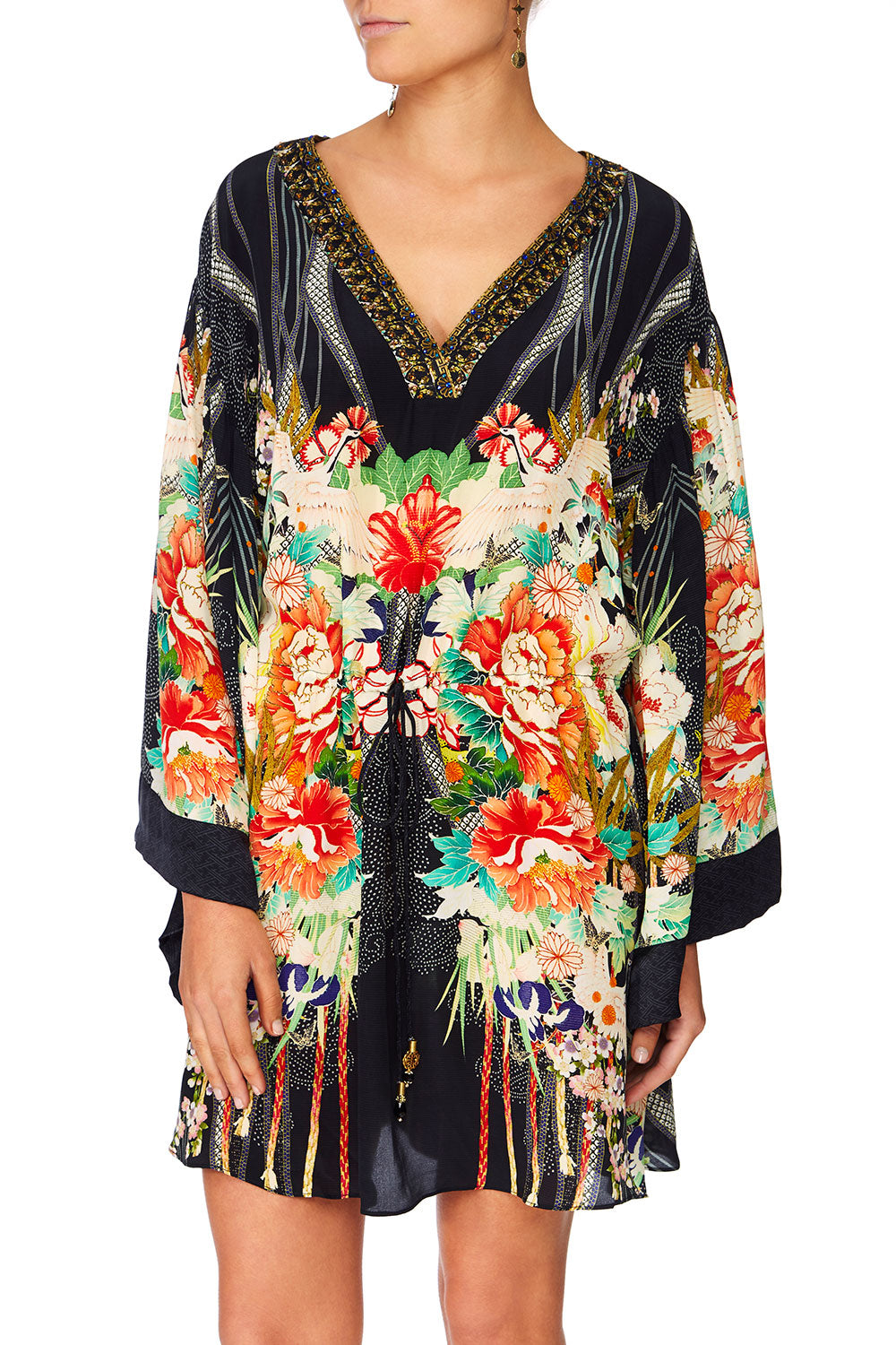 CAMILLA QUEEN OF KINGS V-NECK WIDE SLEEVE DRESS