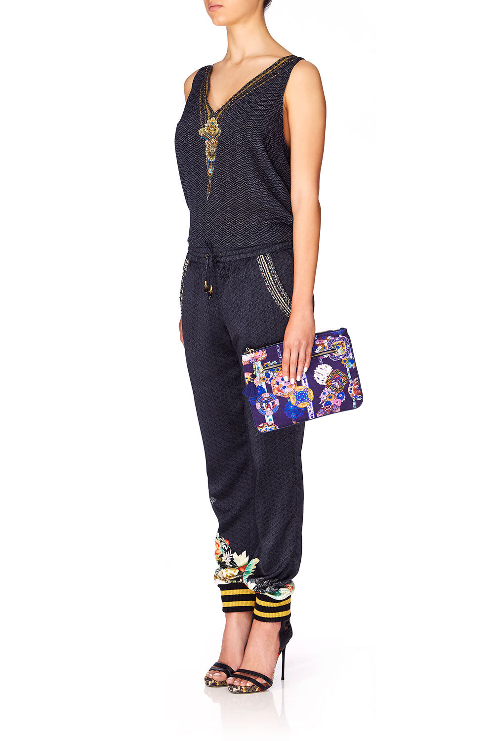 CAMILLA STAR GAZER SMALL CANVAS CLUTCH