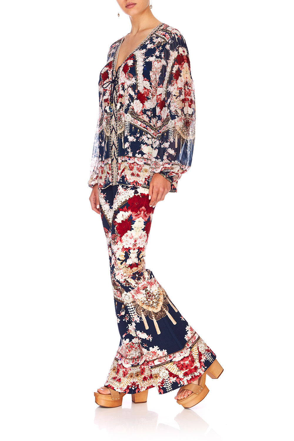 CAMILLA TWIN SHADOW HIGH WAISTED FLARED TROUSER