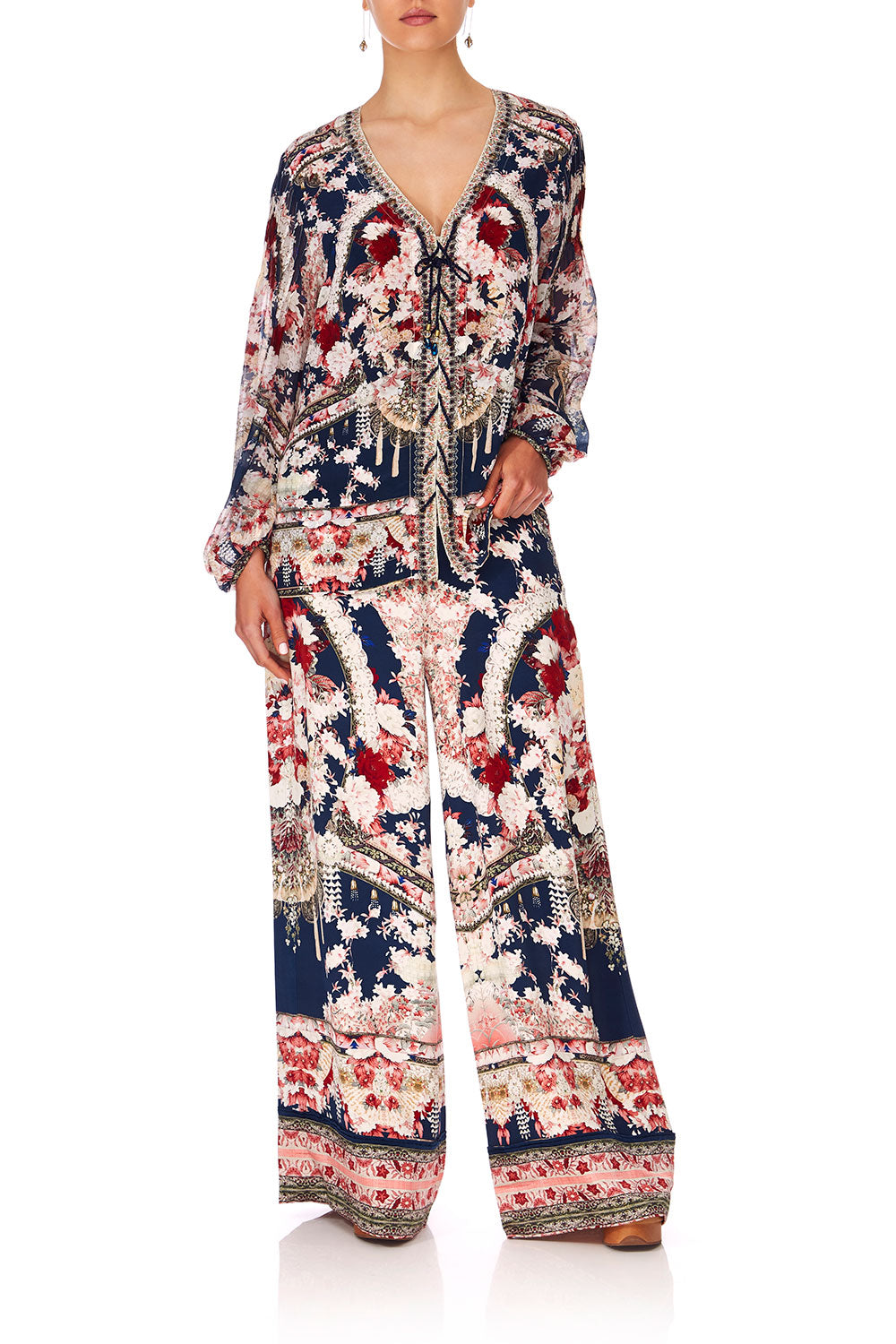 CAMILLA TWIN SHADOW WIDE LEG PANT WCUFFS