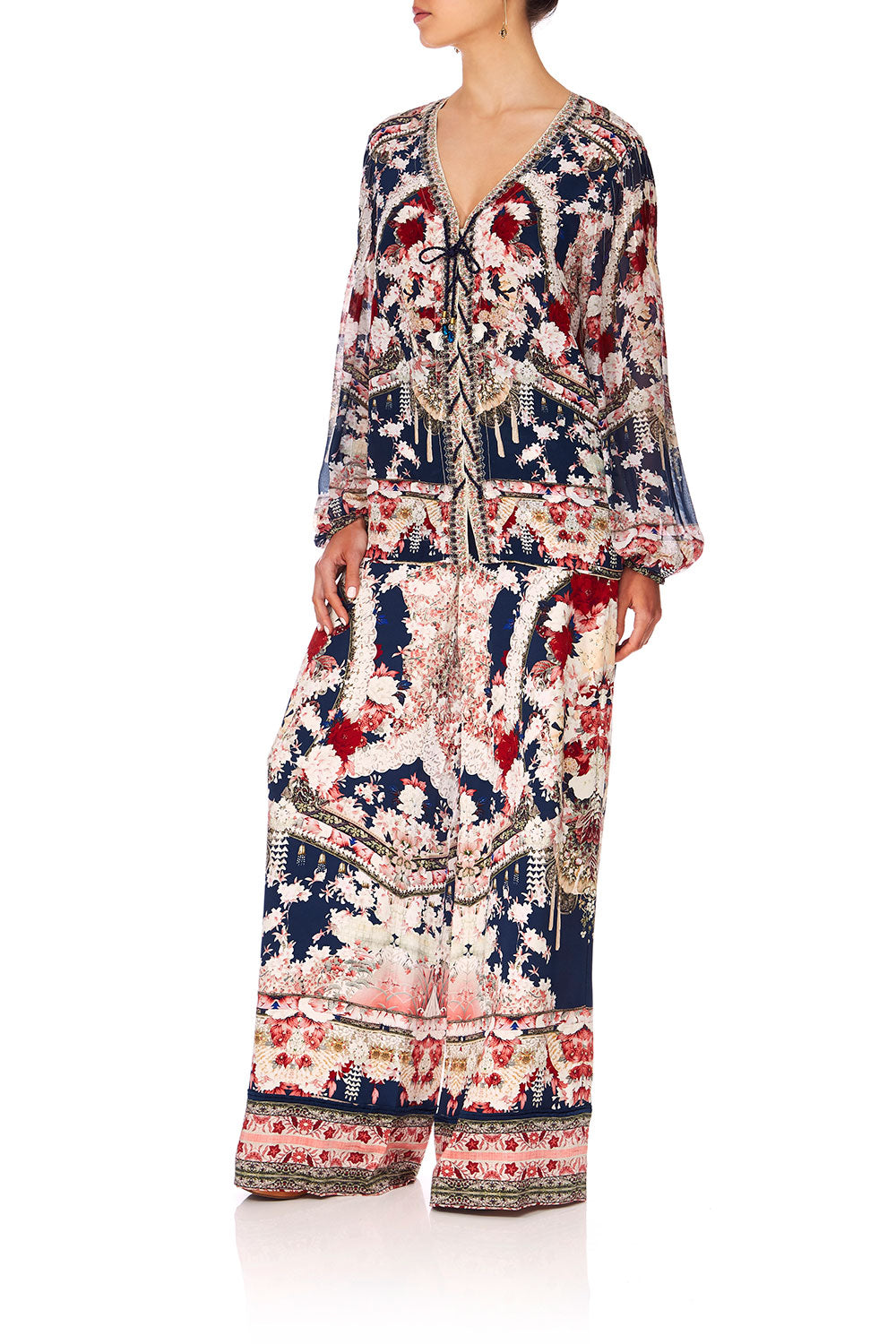 CAMILLA TWIN SHADOW WIDE LEG PANT WCUFFS