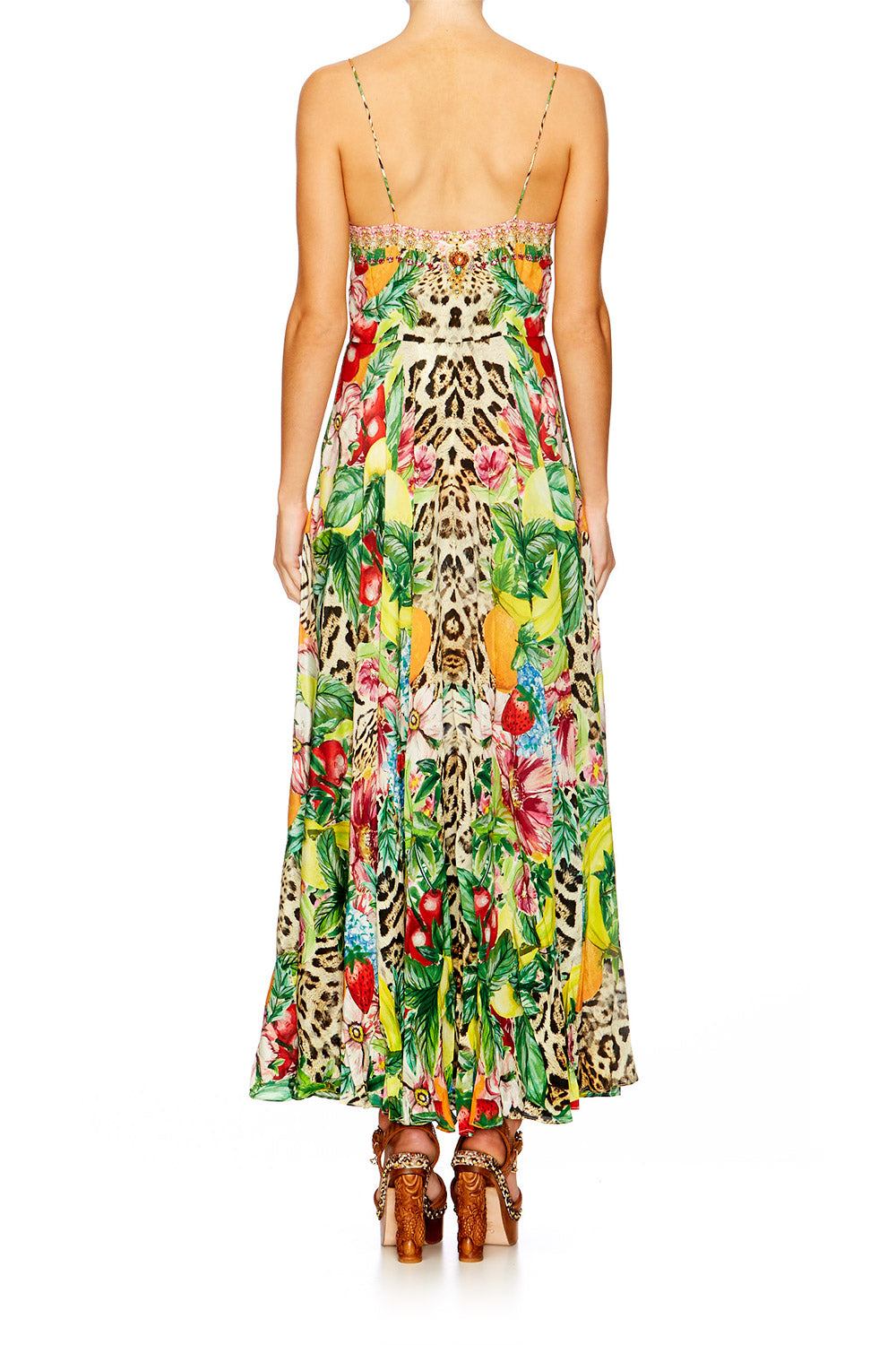 COOL CAT LONG DRESS WITH TIE FRONT