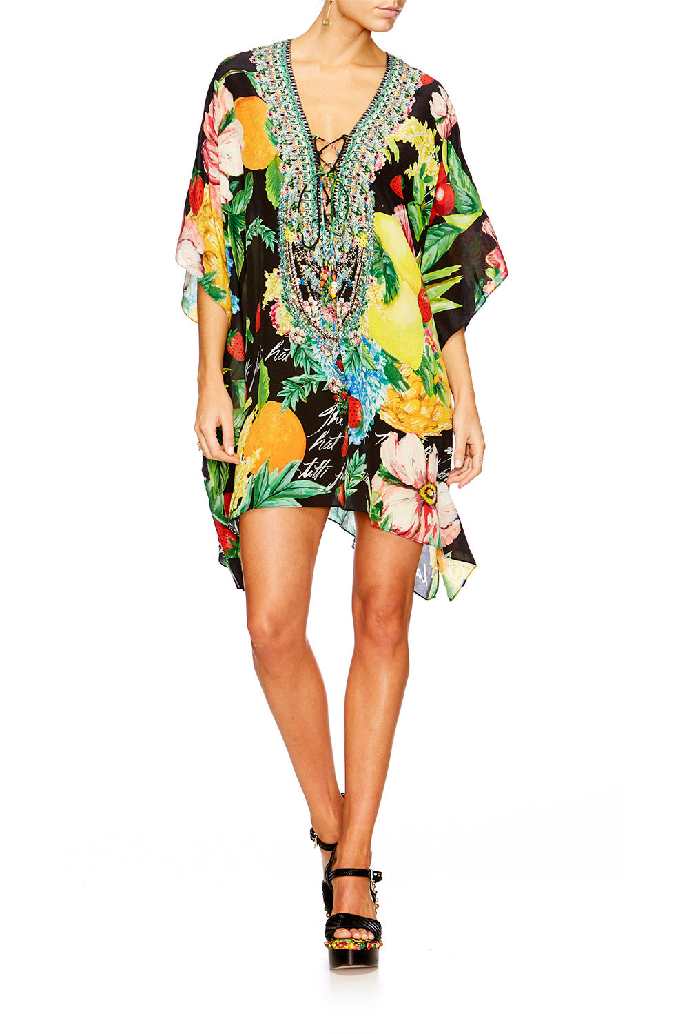 CALL ME CARMEN SHORT LACE UP KAFTAN