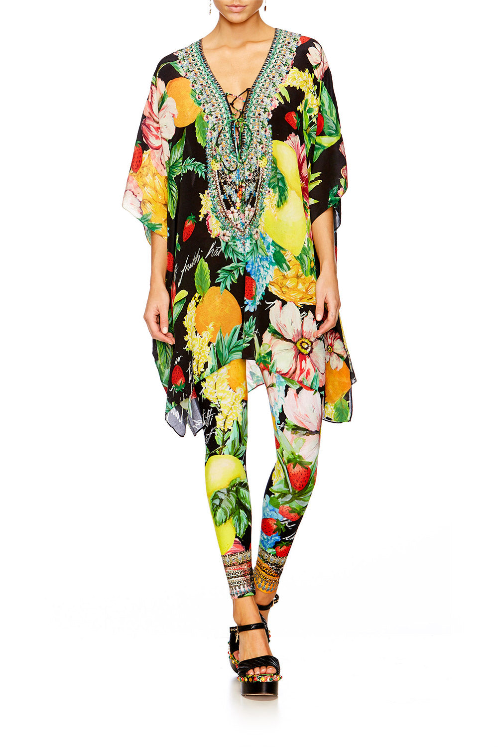 CALL ME CARMEN SHORT LACE UP KAFTAN