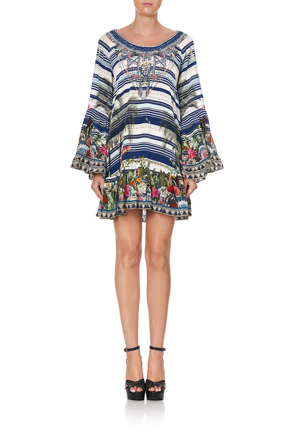 A LINE FRILL DRESS SOLIS HEART