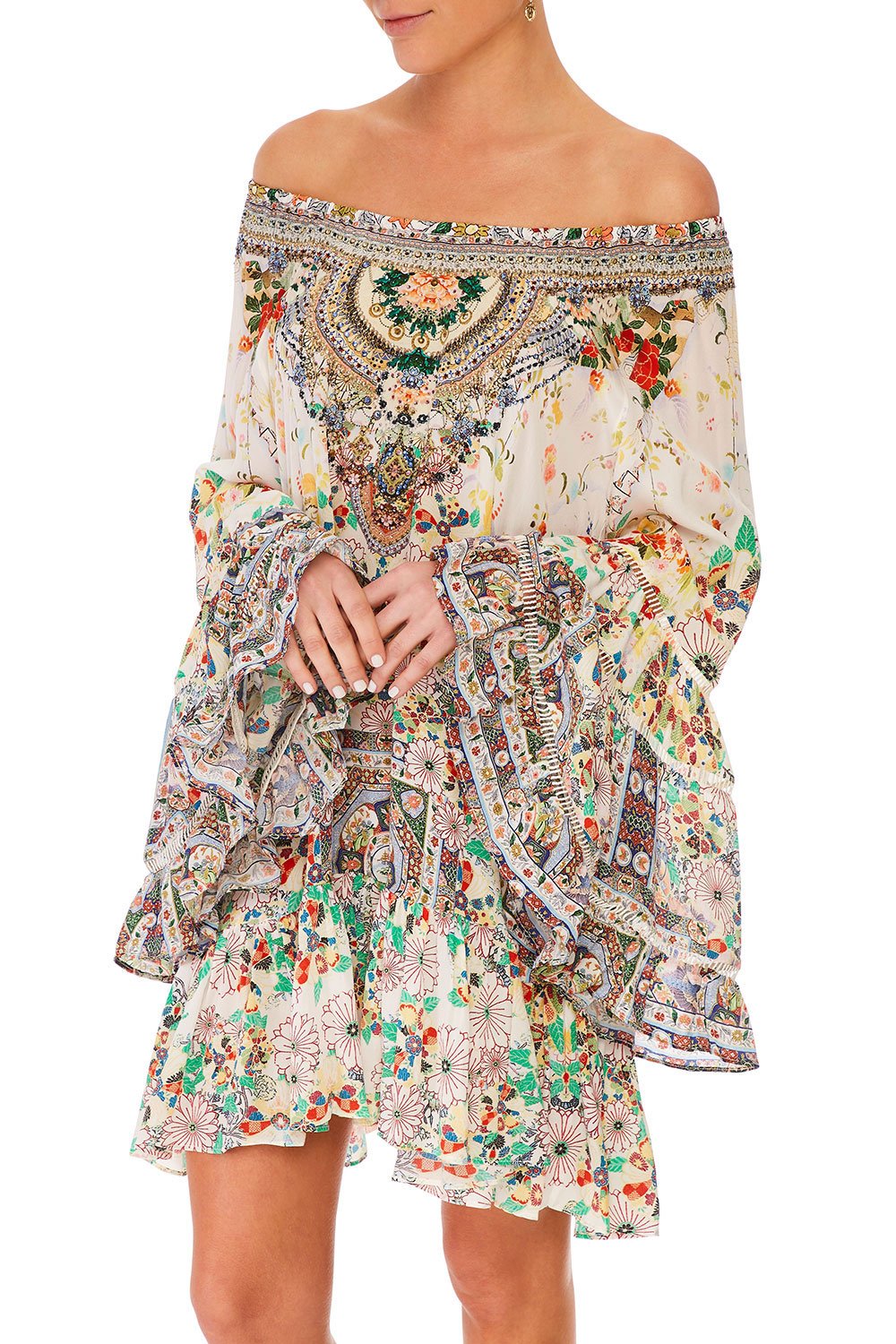 CAMILLA TIME AFTER TIME A-LINE FRILL DRESS