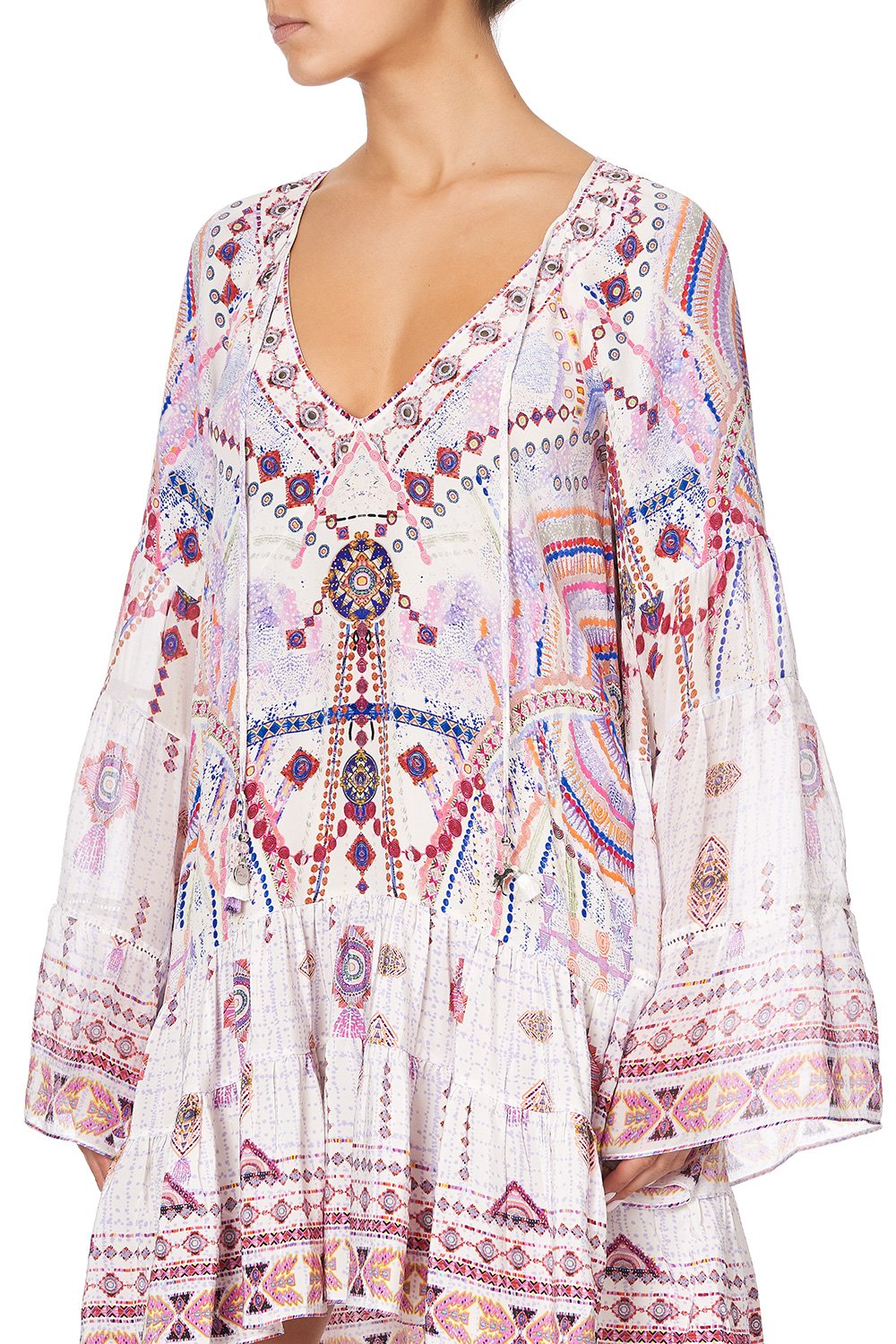 A-LINE GATHERED PANEL DRESS TANAMI ROAD