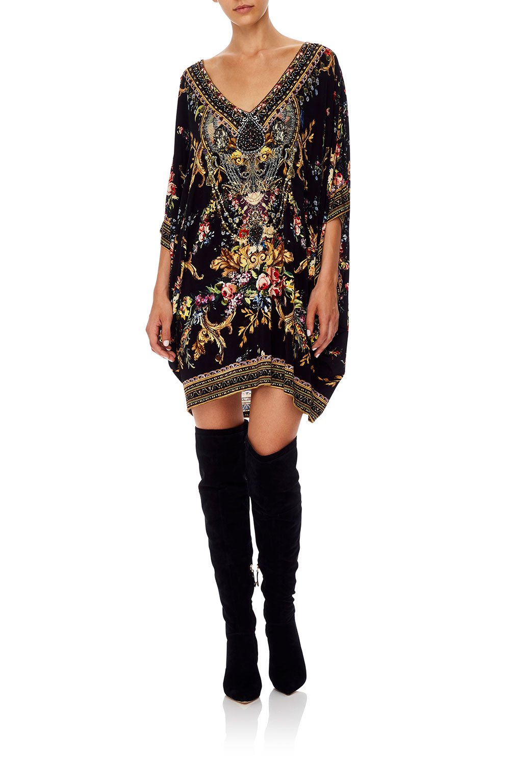 LACED THIGH HIGH BOOT BLACK CONTEMPORARY