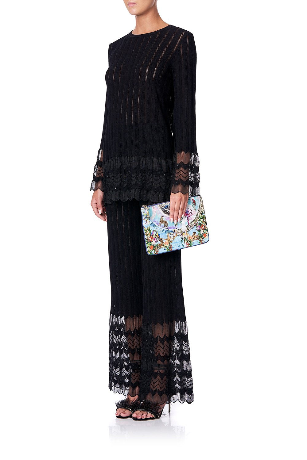 SMALL CANVAS CLUTCH GIRL FROM ST TROPEZ