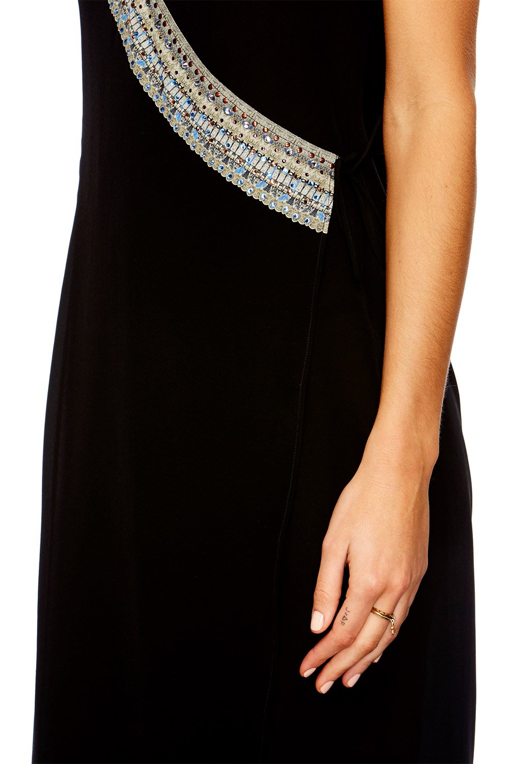 GOLD BRASS DROP MOTIF RING