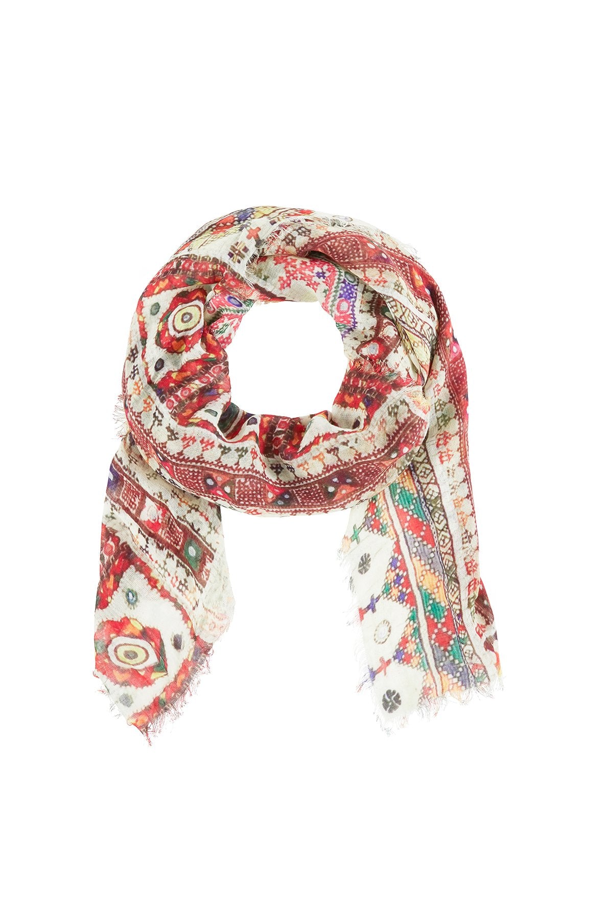 INDIANA FRANKS SHEER SCARF W RAW EDGE