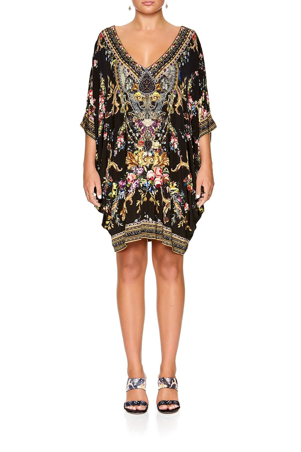 CAMILLA BAT SLEEVE DRESS FRIEND IN FLORA