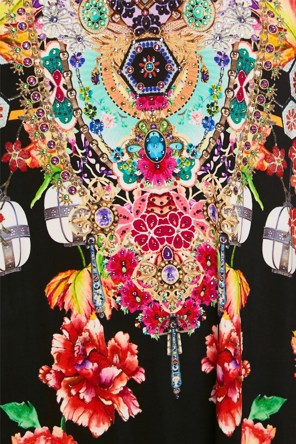 CAMILLA PAINTED LAND BAT SLEEVE DRESS