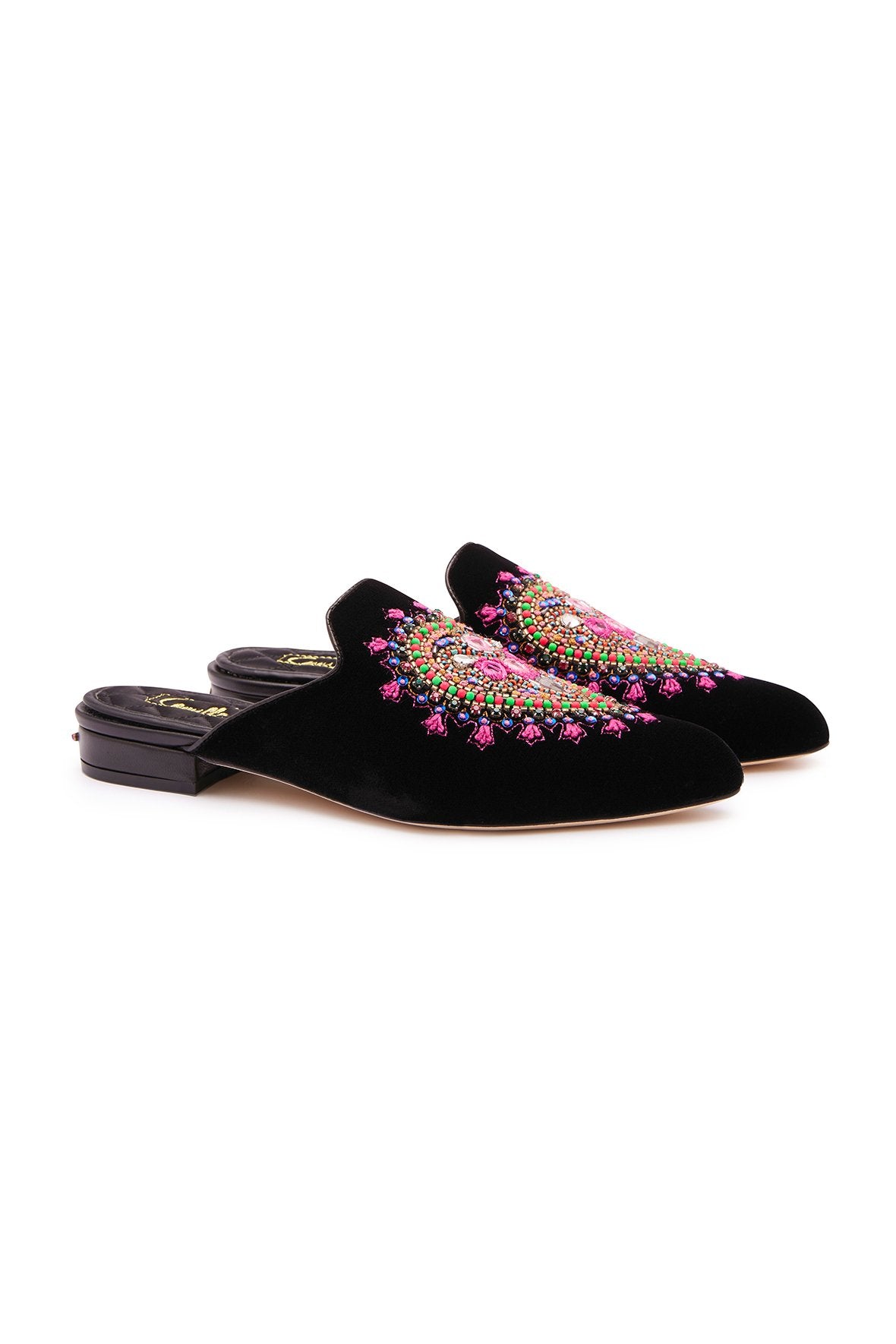 BLACK VELVET SLIPPER
