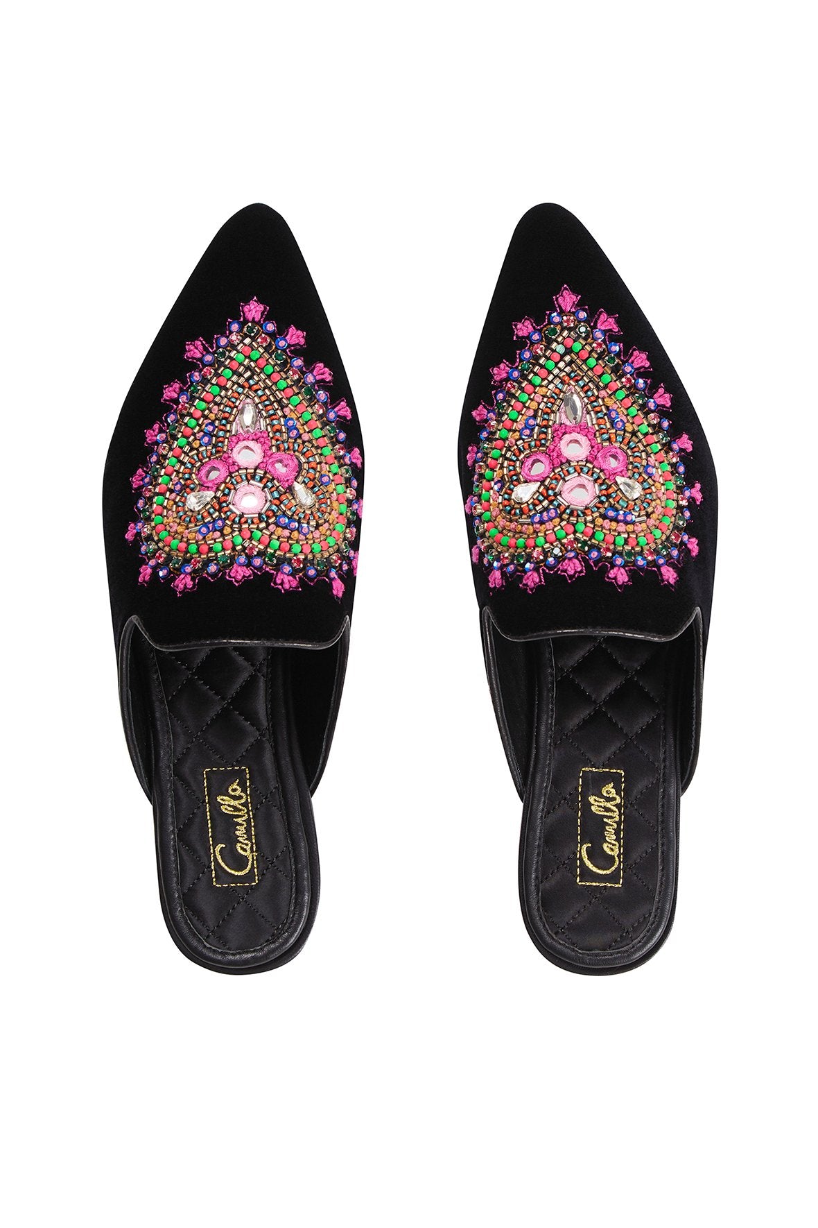 BLACK VELVET SLIPPER