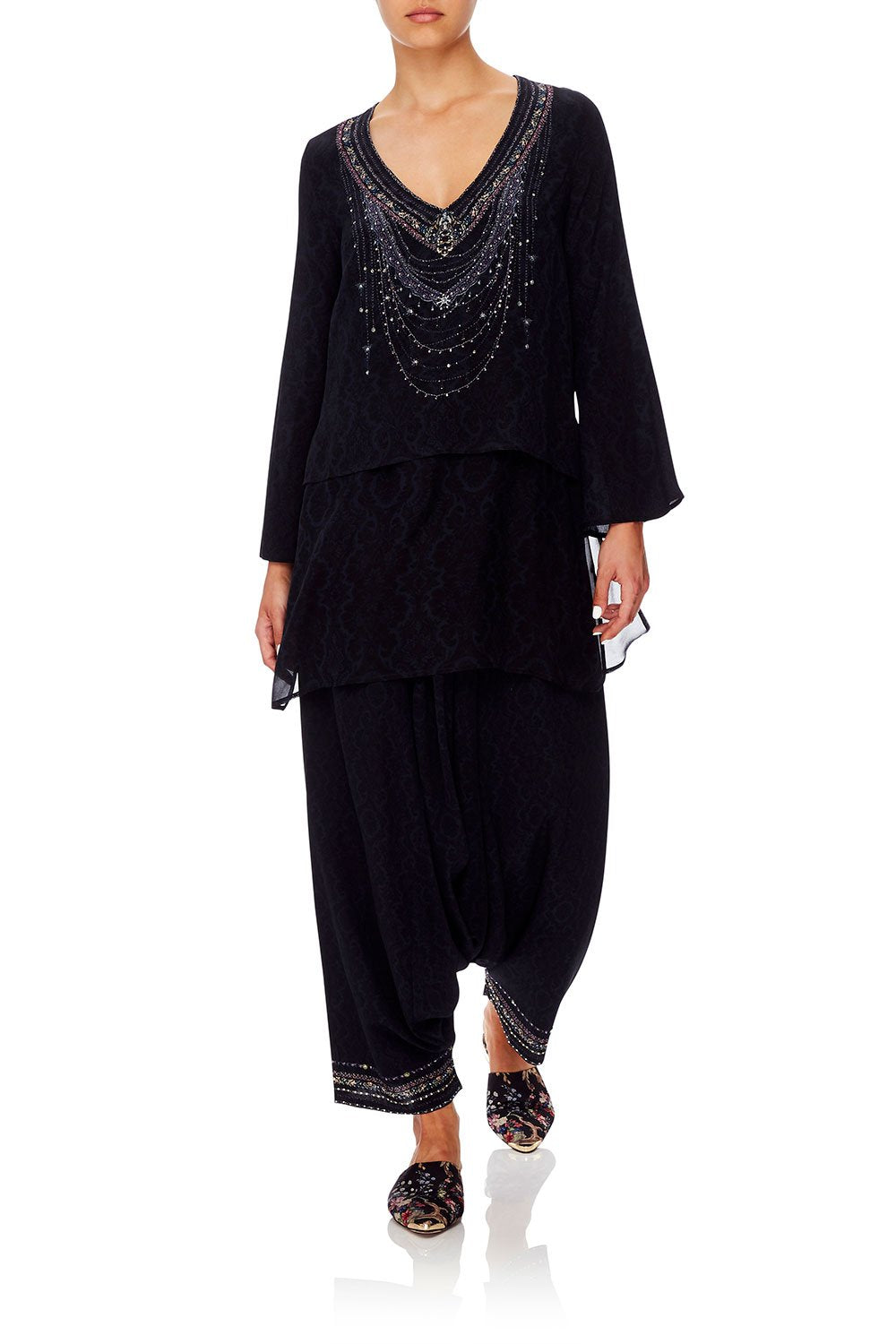 BLOUSE WITH SIDE SPLIT MIDNIGHT MEETING