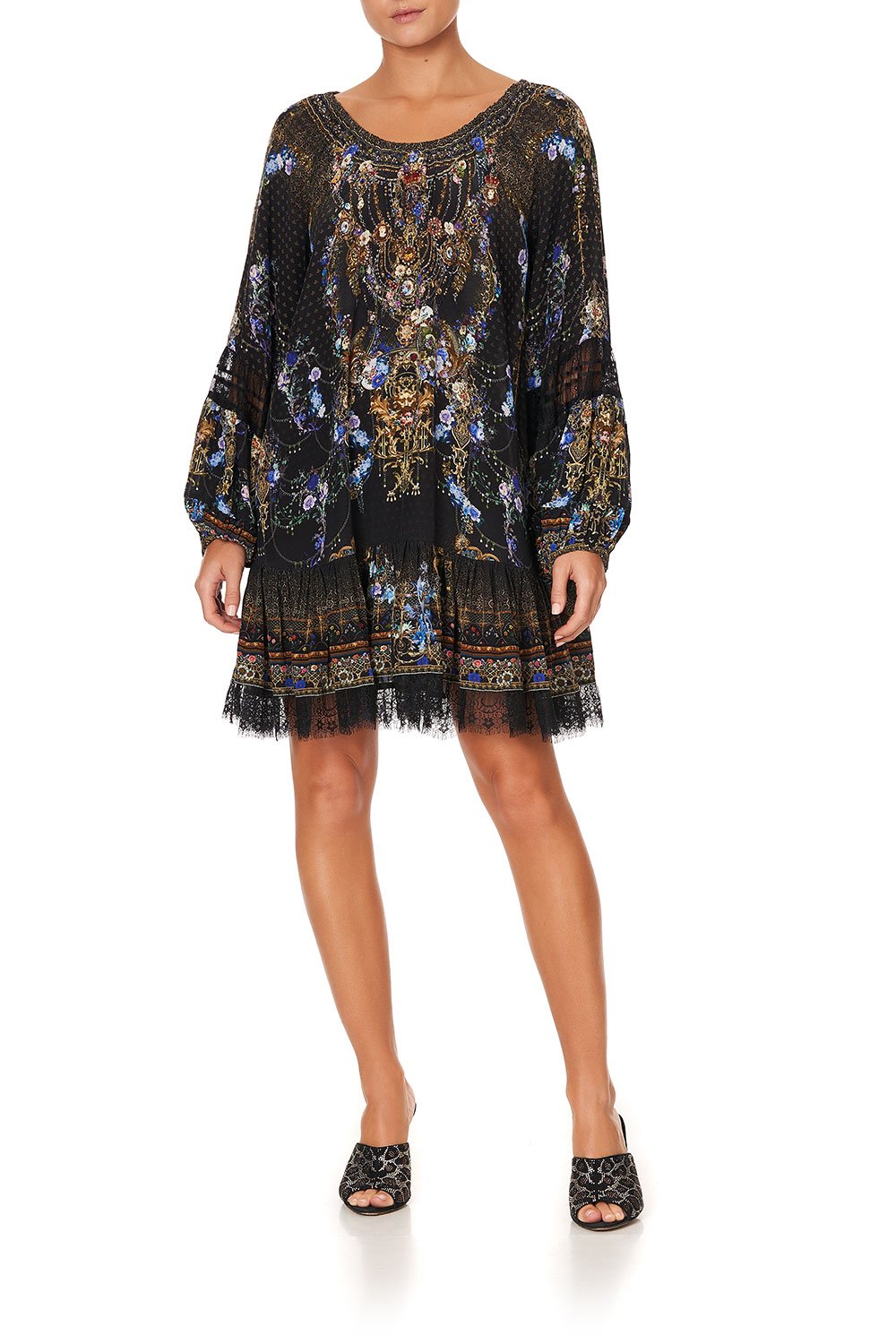 BLOUSON SLEEVE A LINE FRILL DRESS PALACE PLAYHOUSE