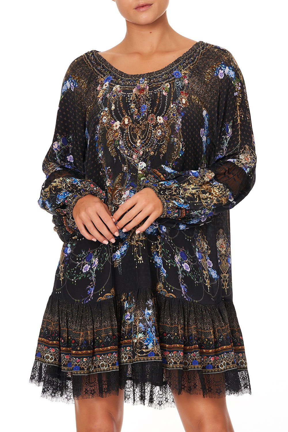 BLOUSON SLEEVE A LINE FRILL DRESS PALACE PLAYHOUSE